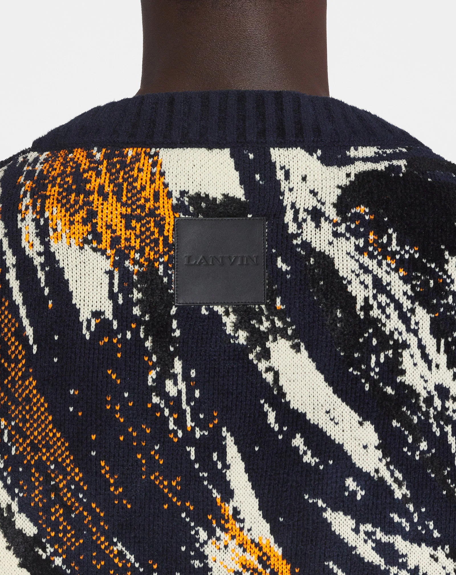 Abstract jacquard sweater