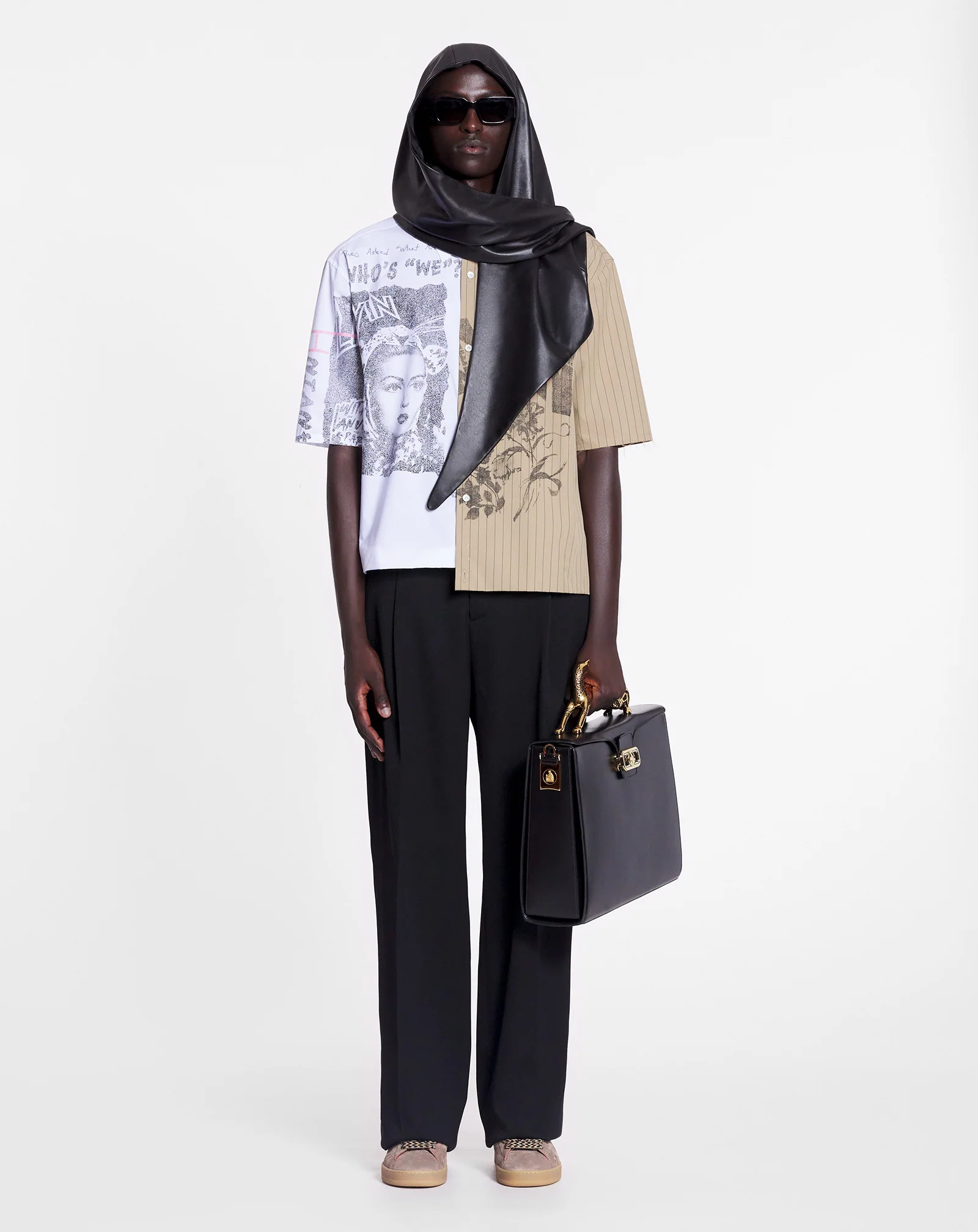 Lanvin x future asymmetrical printed shirt