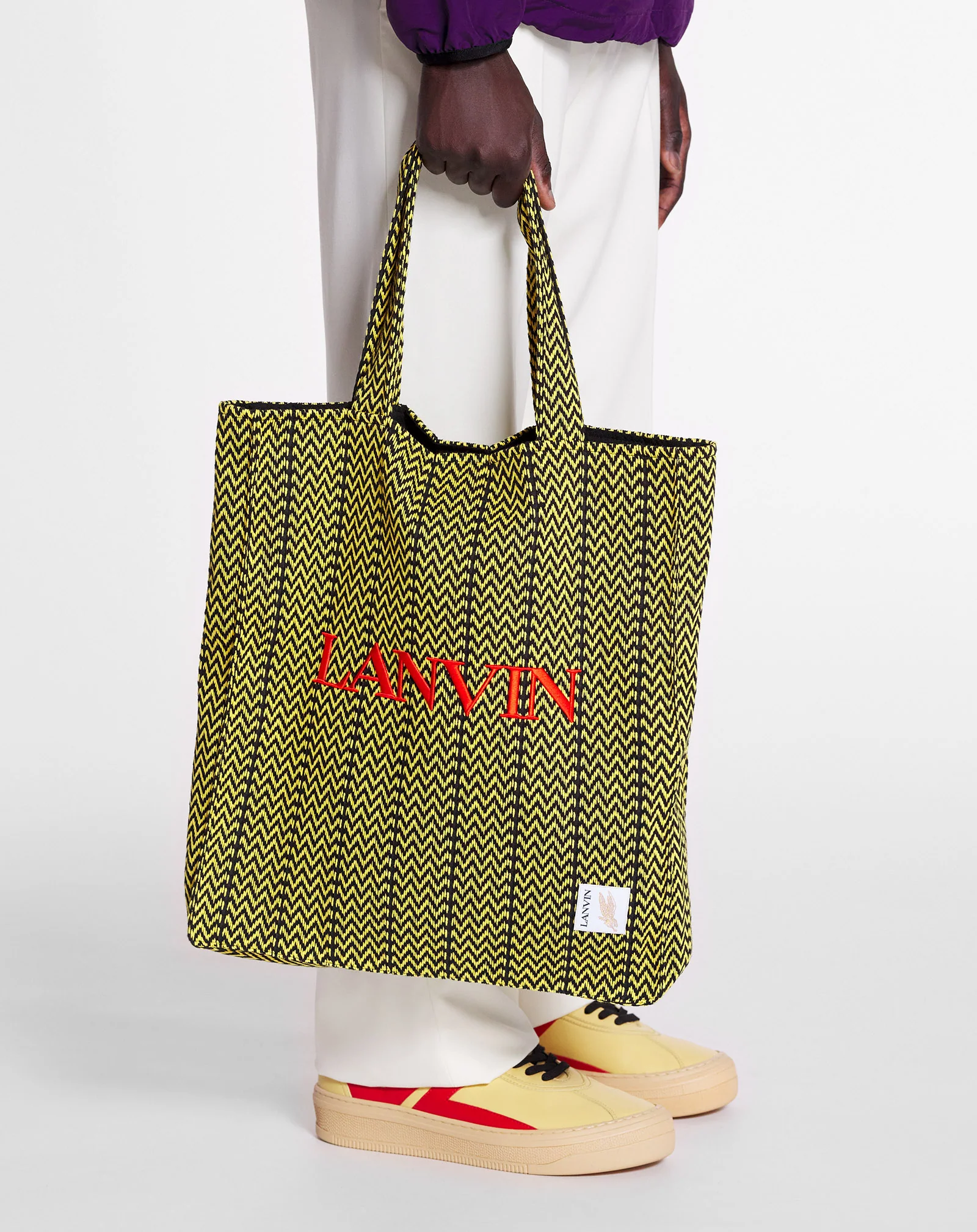 Lanvin x future curb cotton tote bag