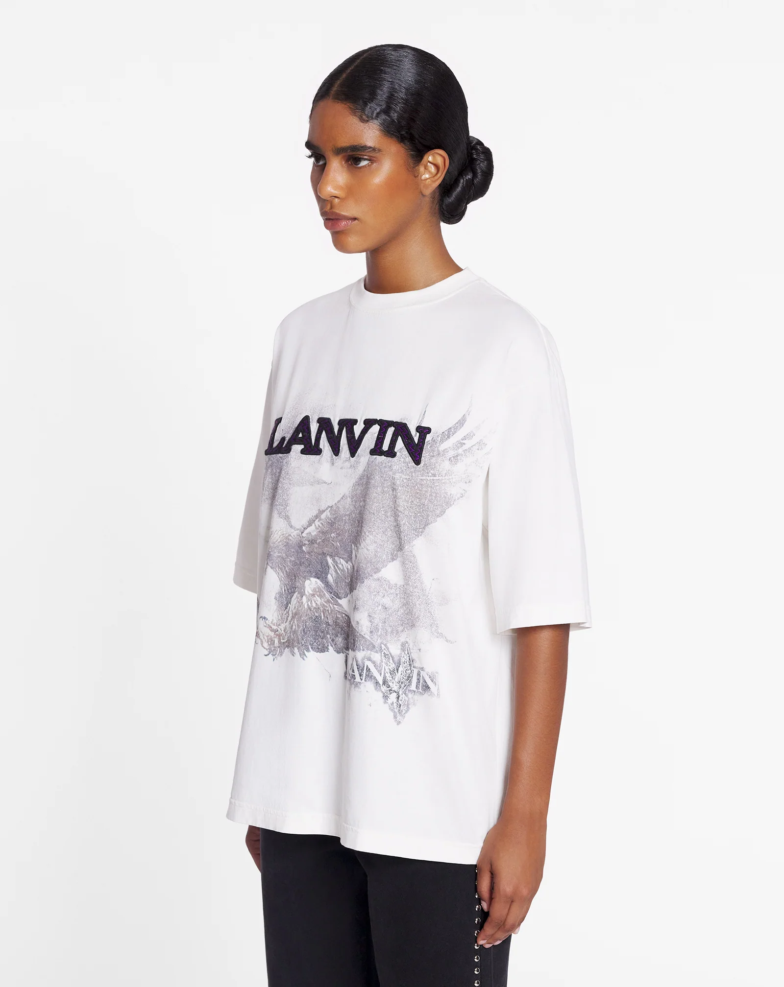 Lanvin x future unisex eagle print loose-fit t-shirt