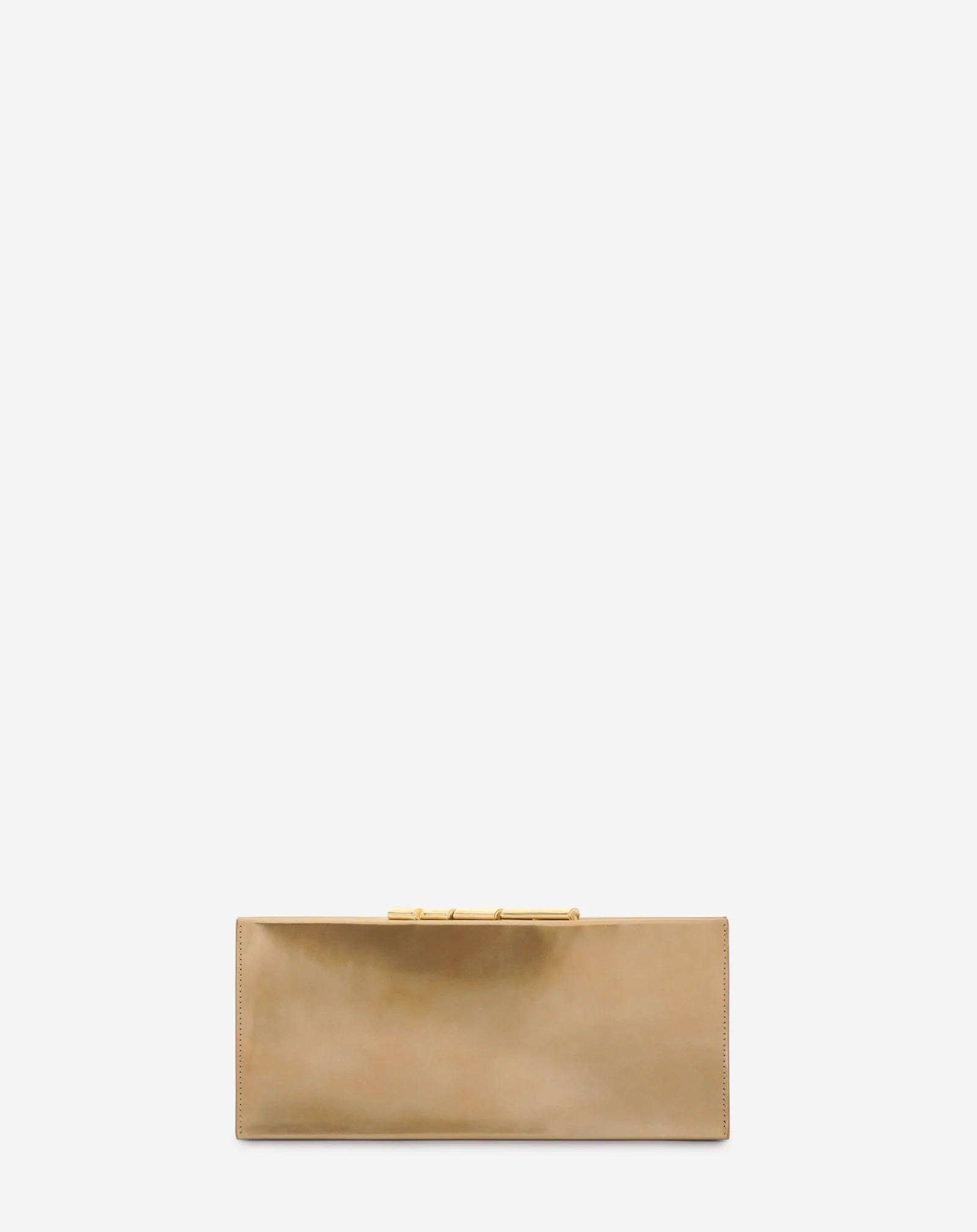 Sequence by lanvin metallic leather clutch bag