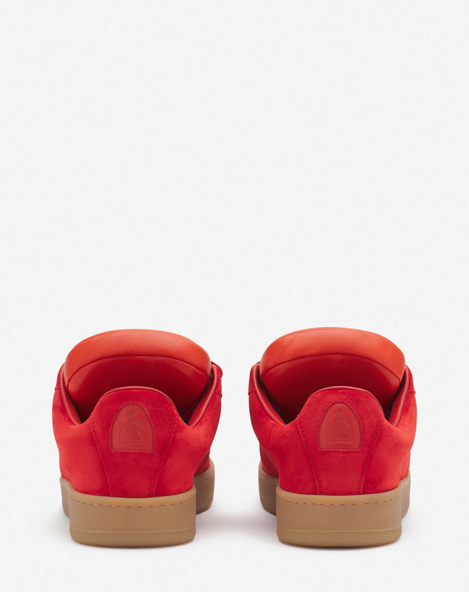 Lanvin x future hyper curb sneakers in leather and suede for women