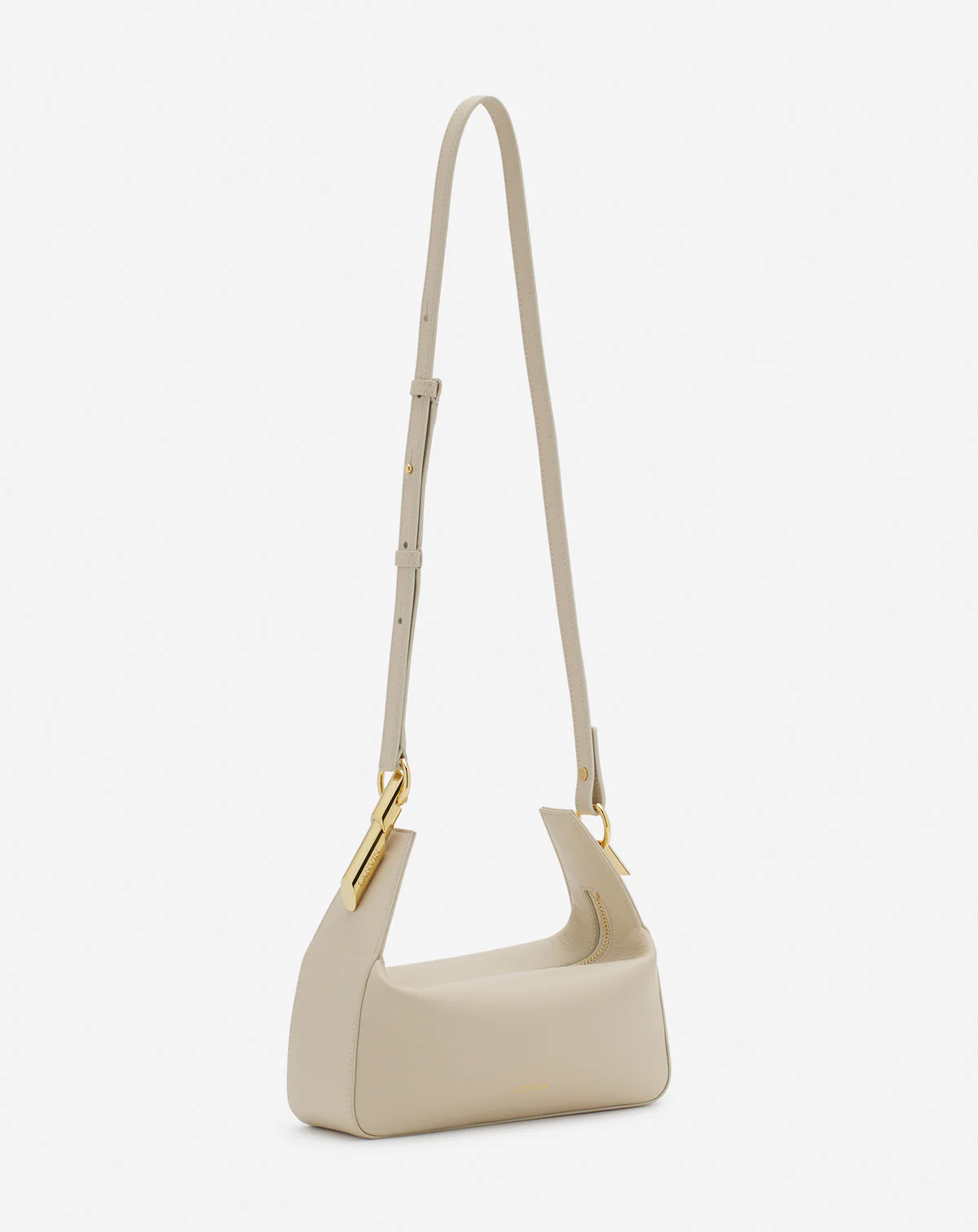 Haute séquence leather clutch bag