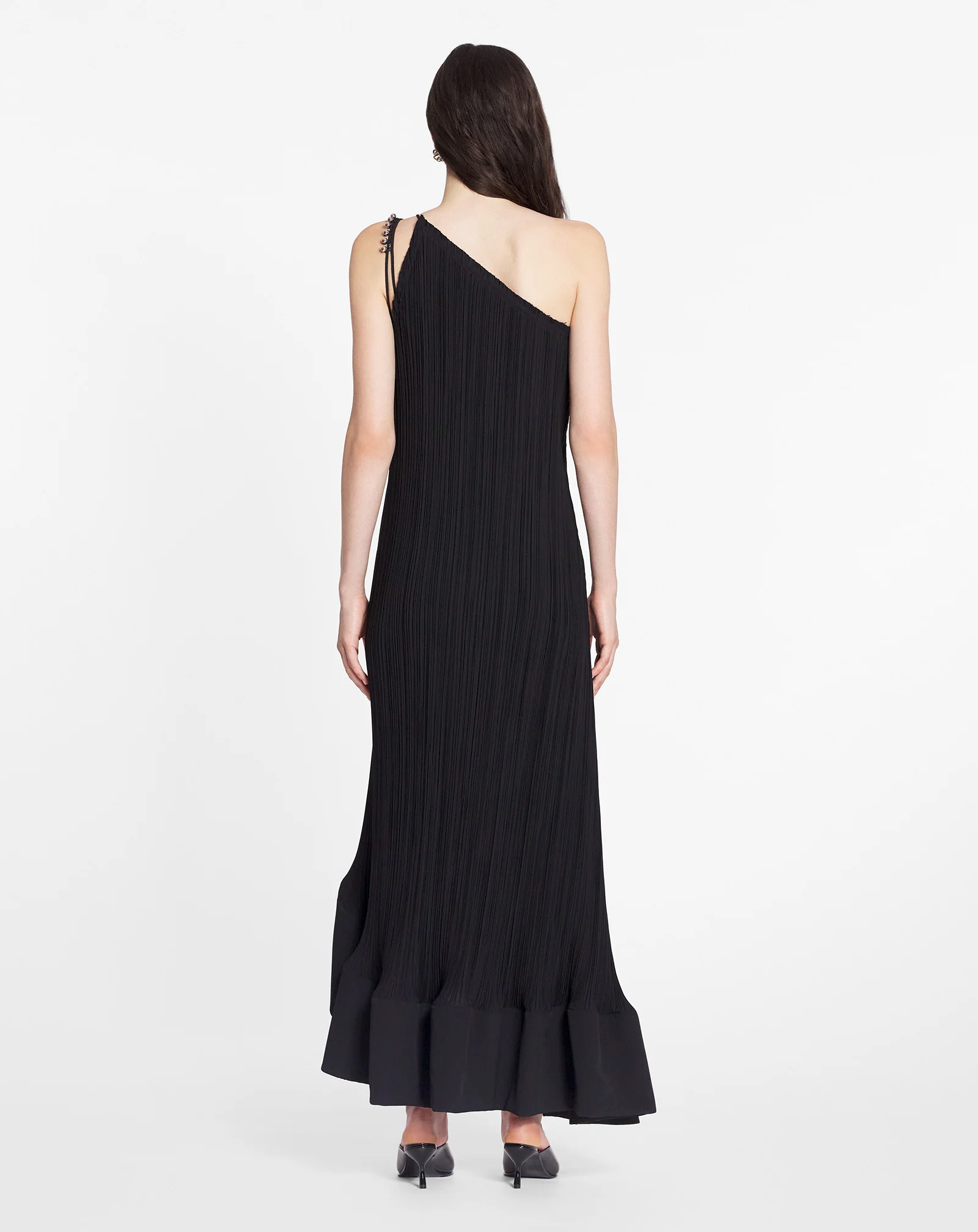 Asymmetrical pleated dress