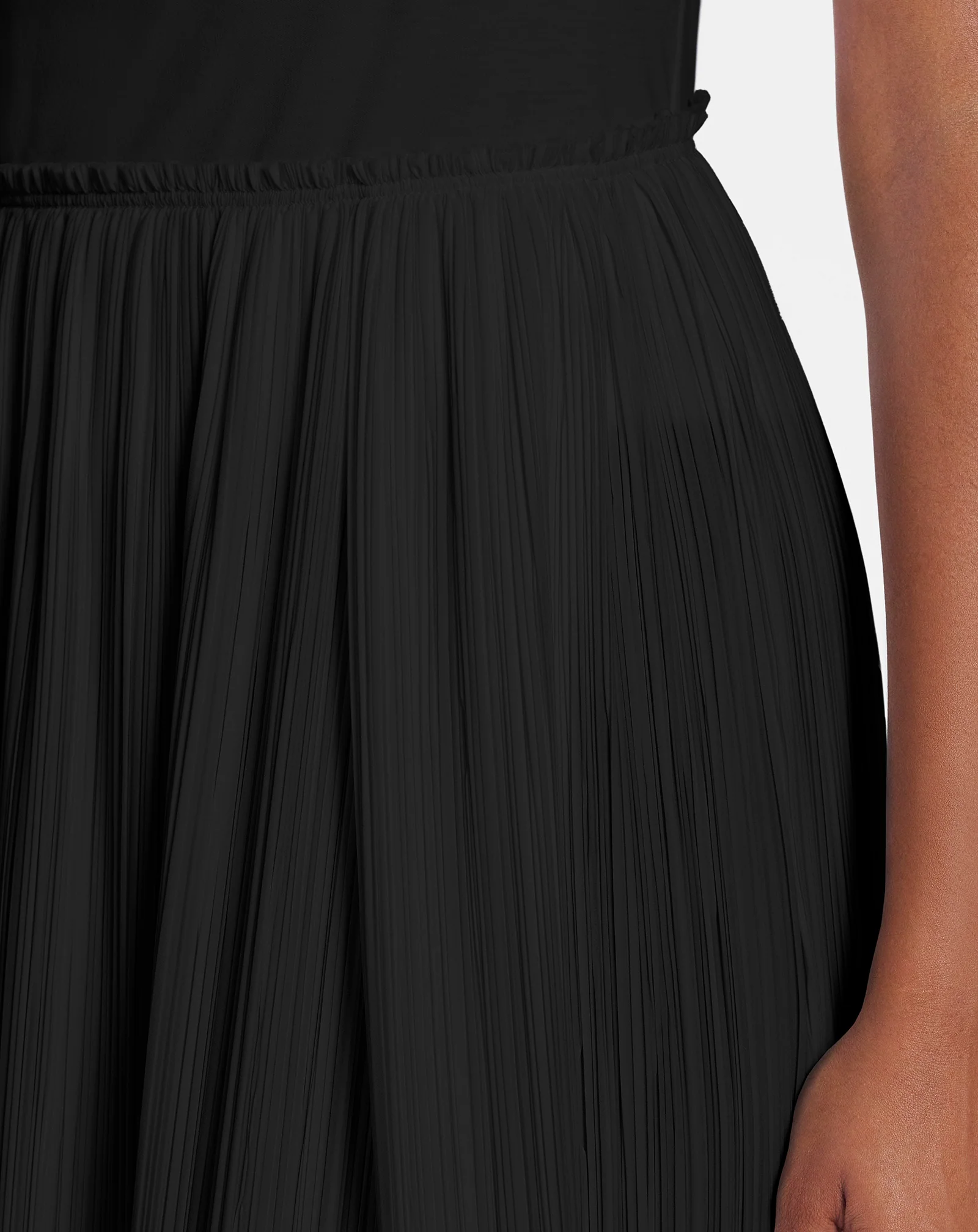 Pleated midi skirt