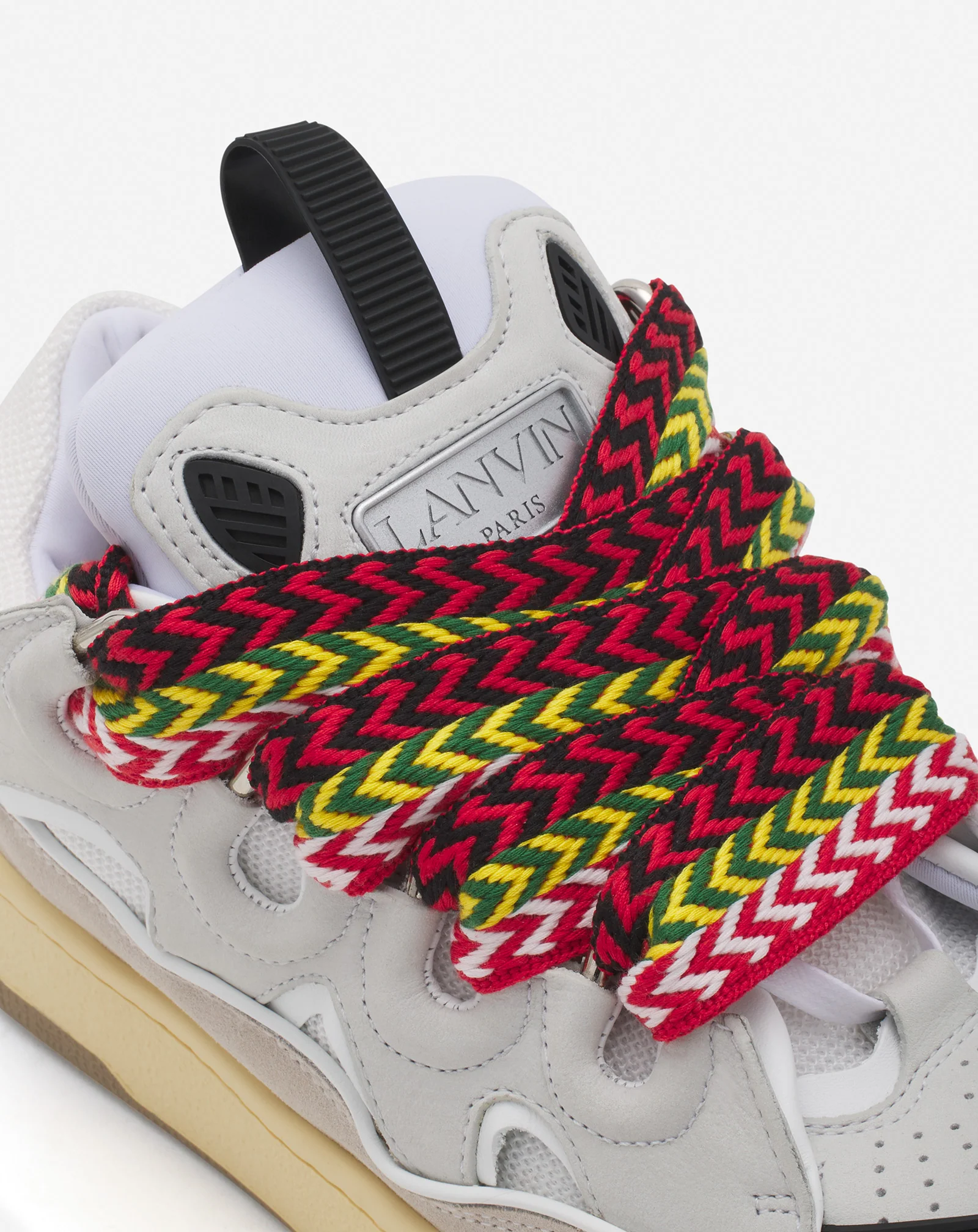 Leather curb sneakers