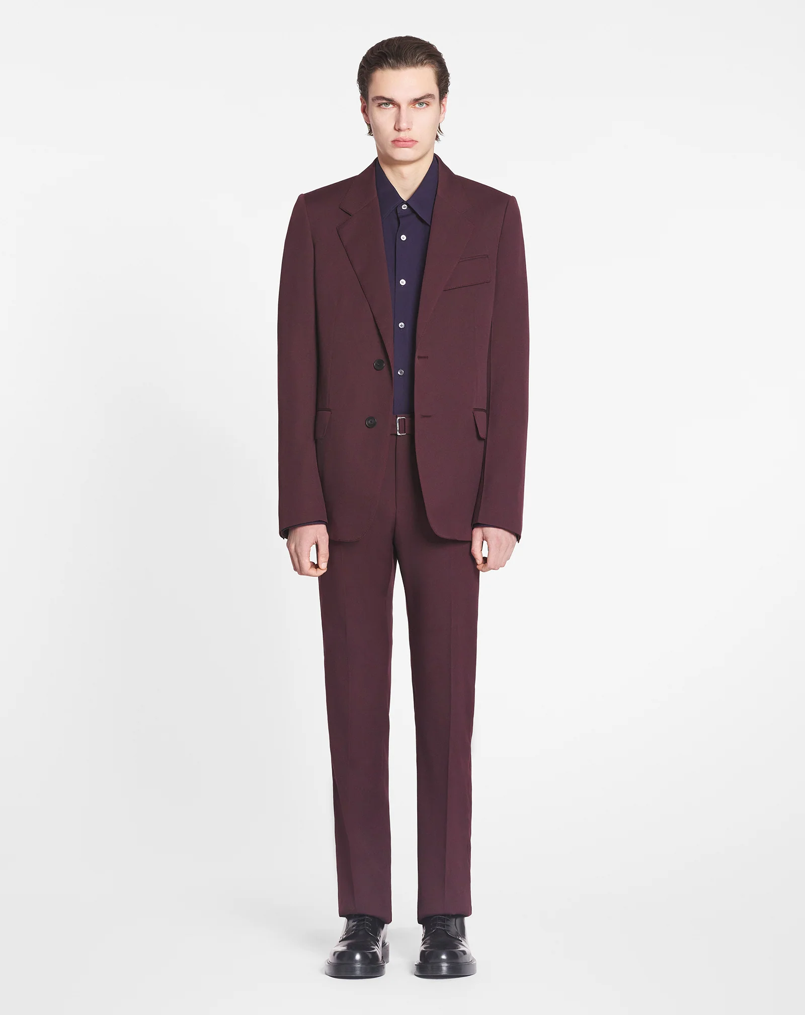 Single-breasted wool jacket