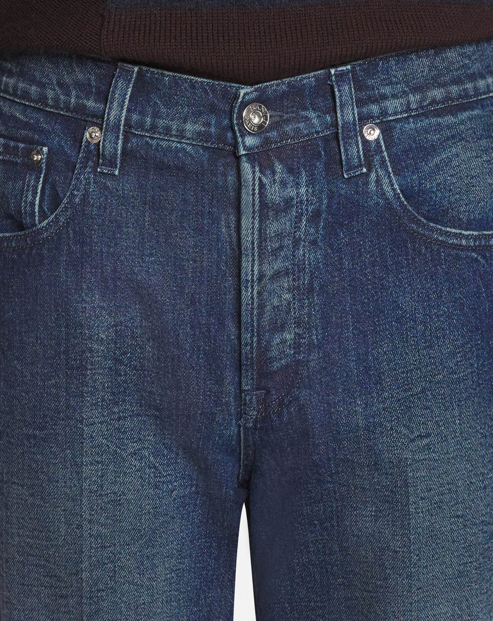 Straight 5-pocket denim pants