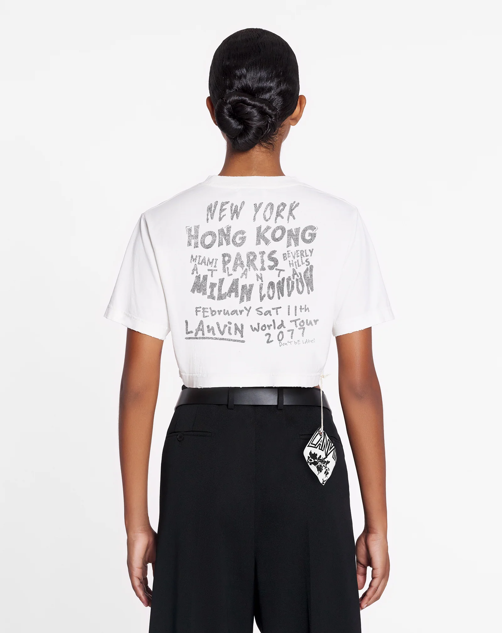 Lanvin x future cropped printed t-shirt