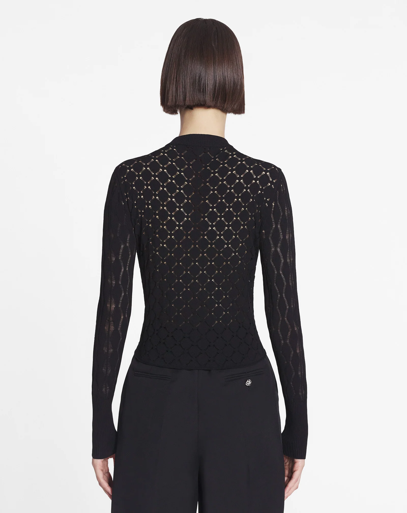 Bodycon cardigan with round neck