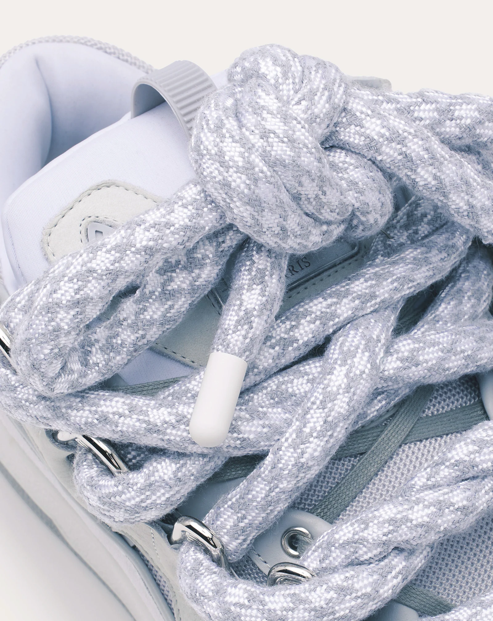 Curb sneakers in leather with snake laces