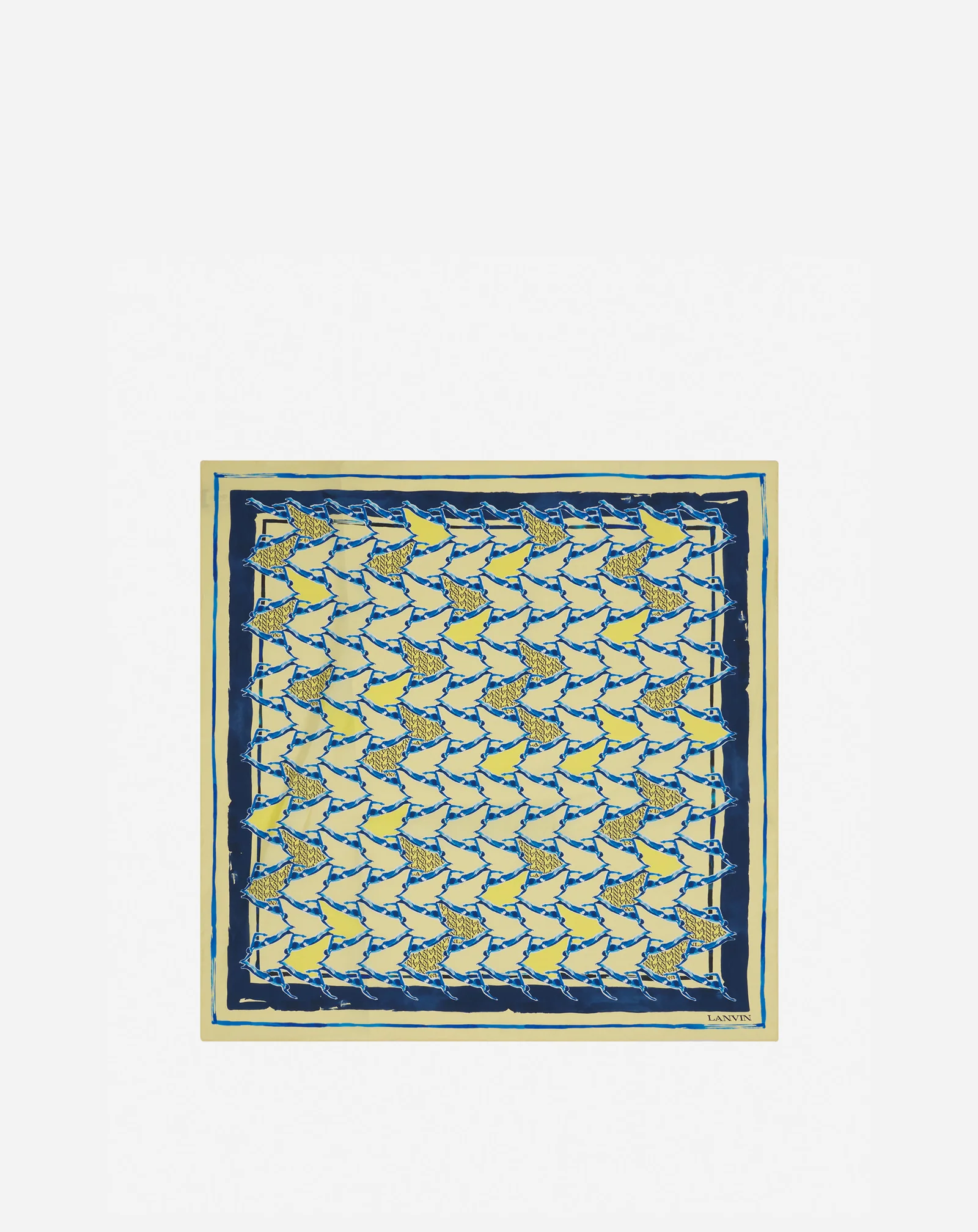 Silk scarf with a sports print