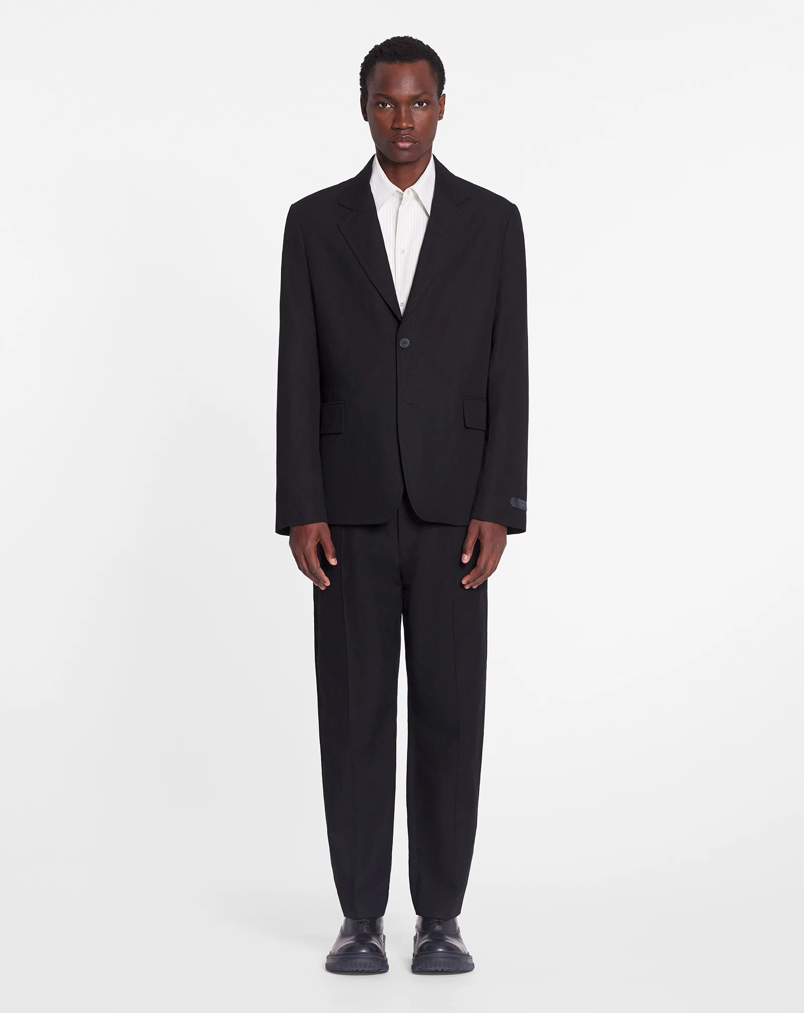 Suit pants with an elasticated waistband
