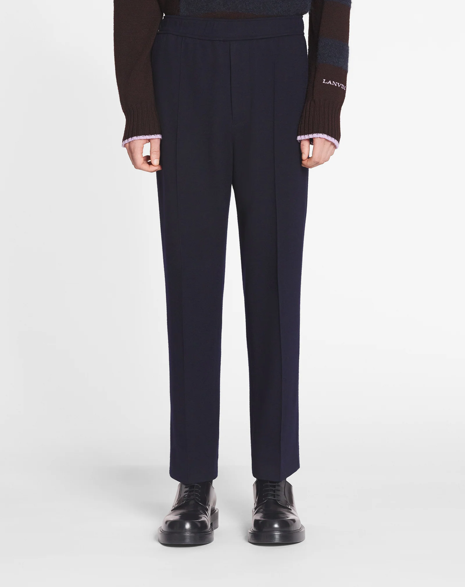 Pants with an elastic waistband