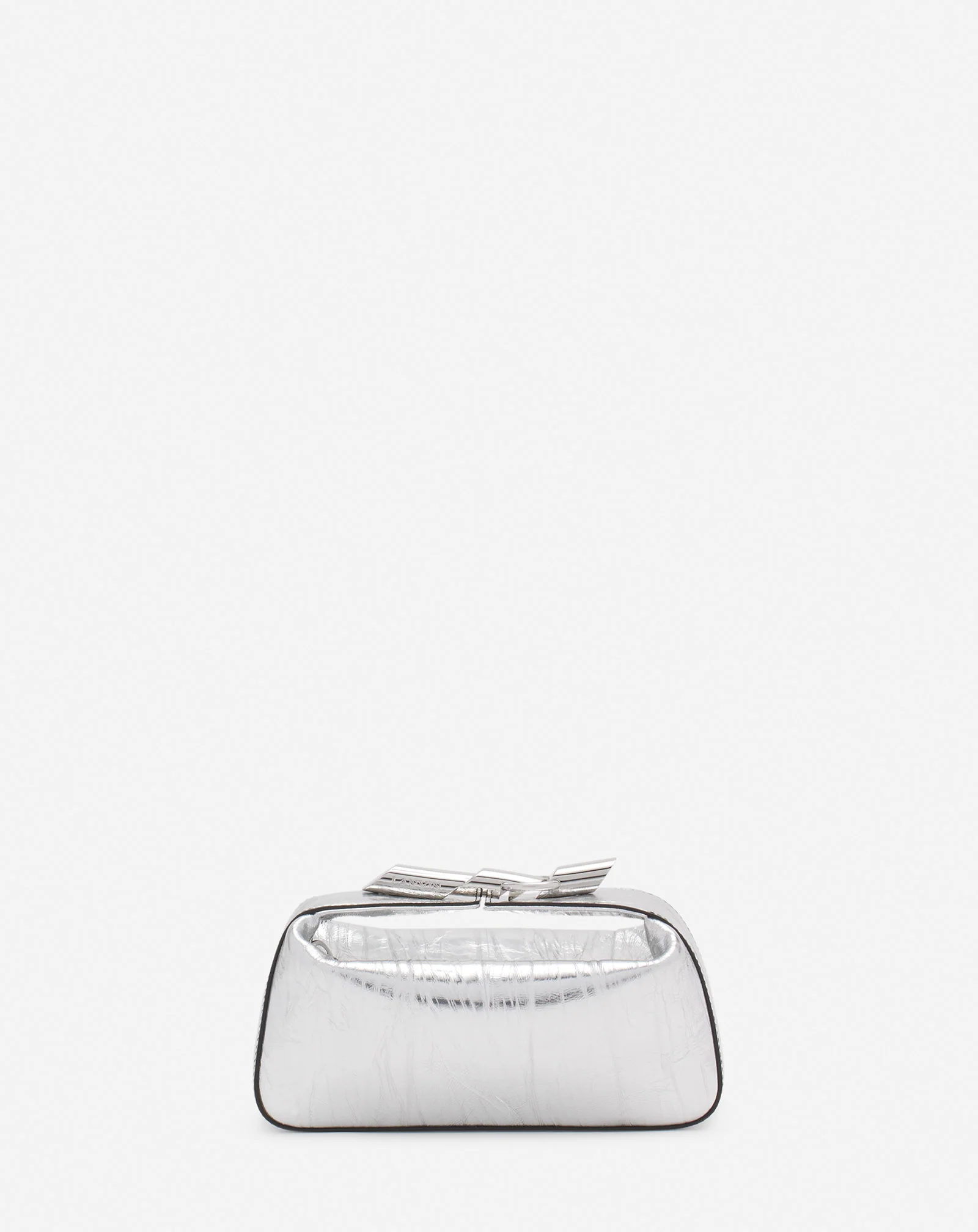 Haute séquence clutch bag in metallic leather