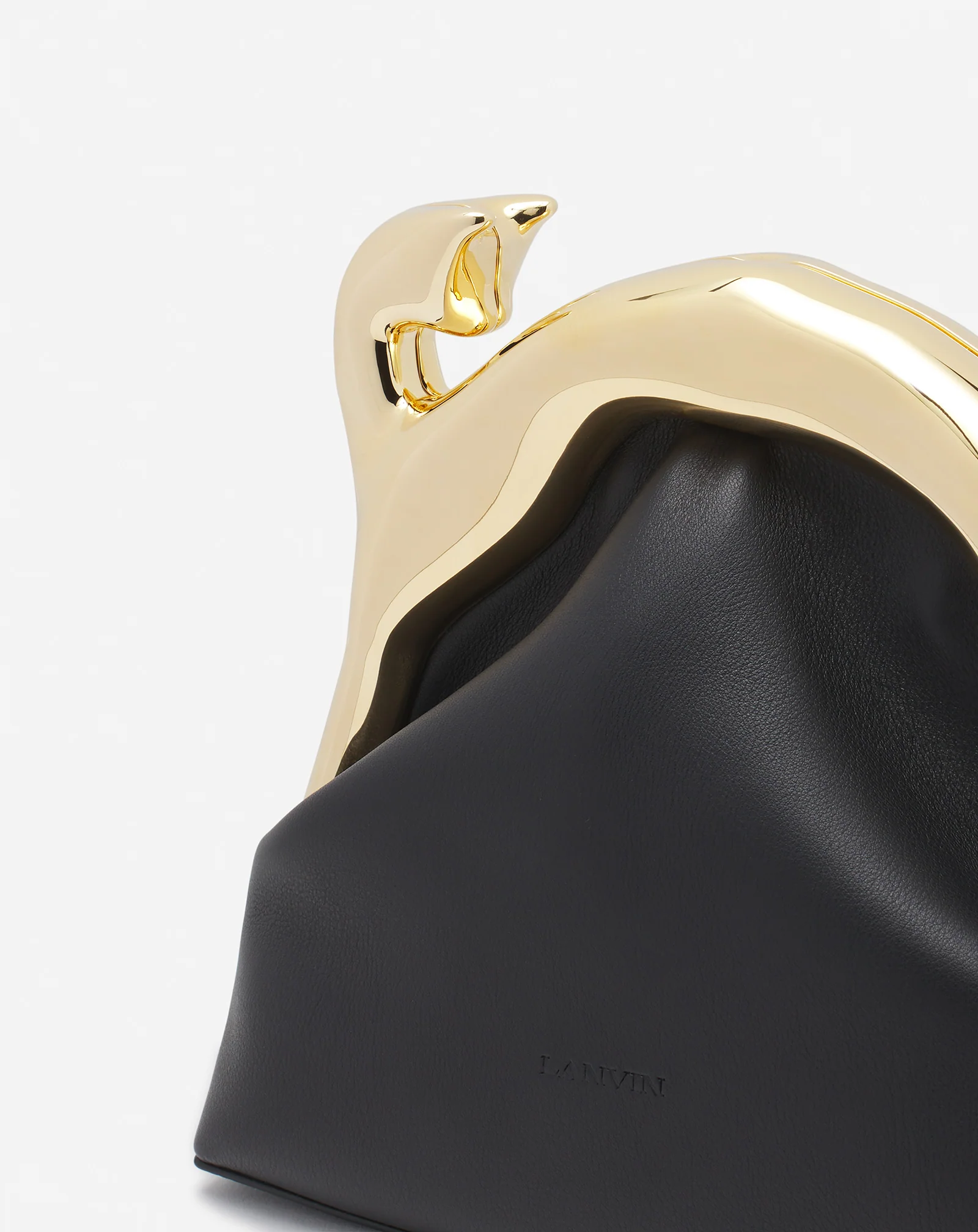 Fusion cat leather clutch bag