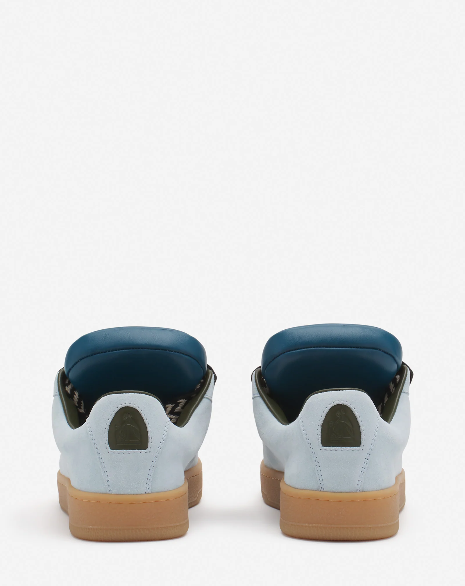 Lanvin x future hyper curb sneakers in leather and suede for men