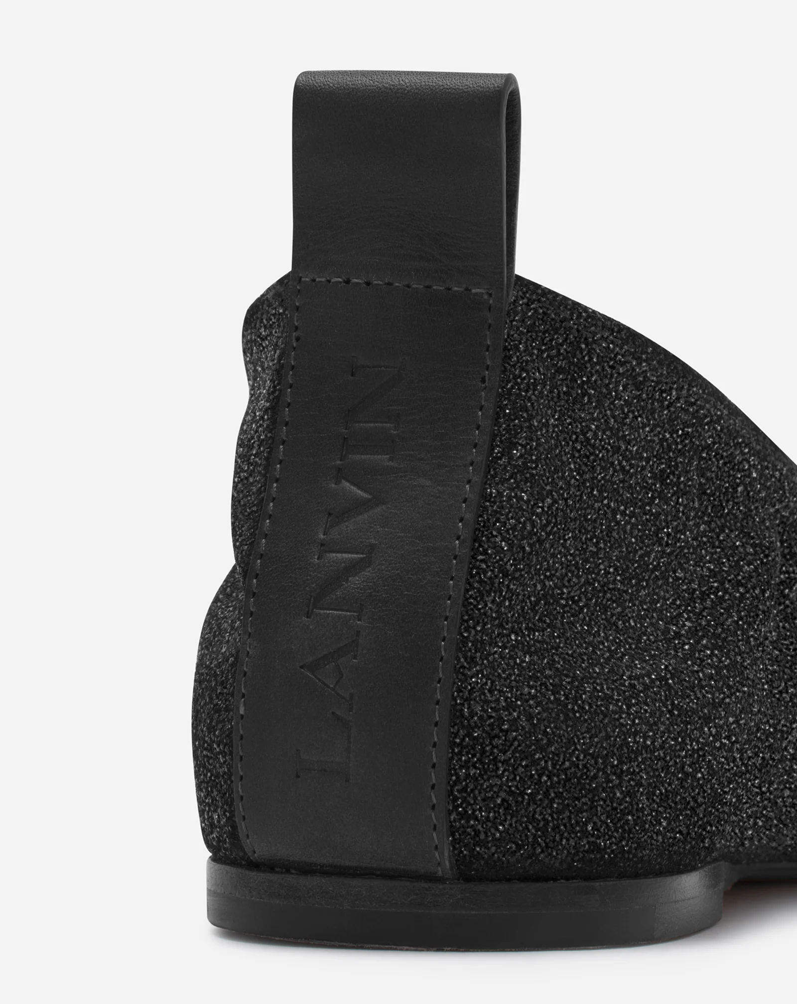 The glittery suede ballerina flat