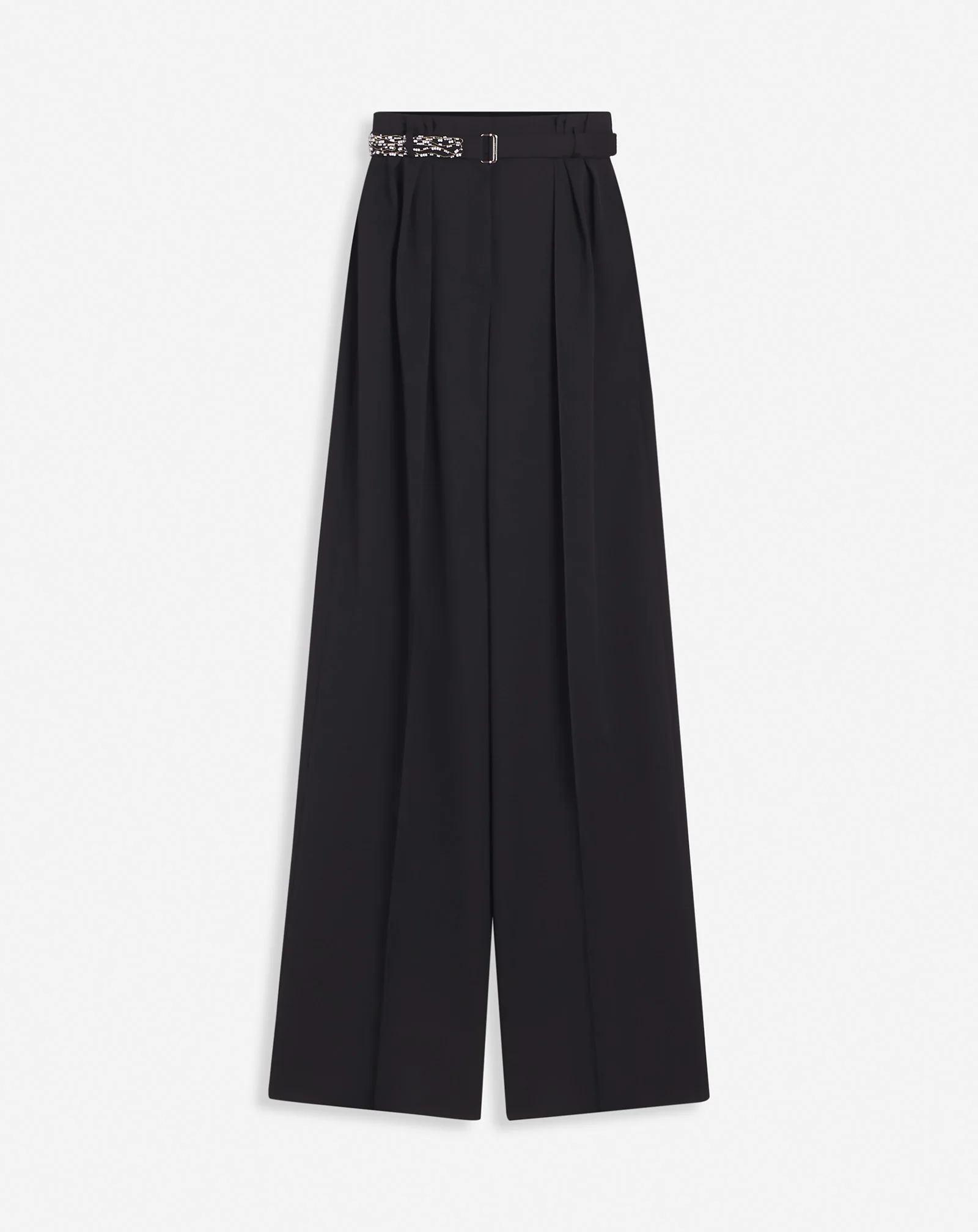 Embroidered wide-leg pants