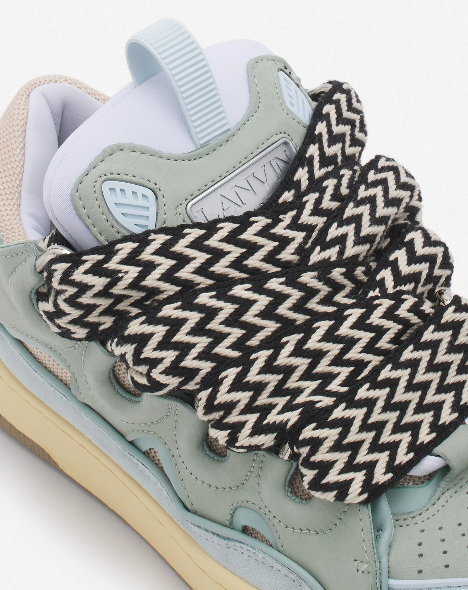 Leather curb sneakers