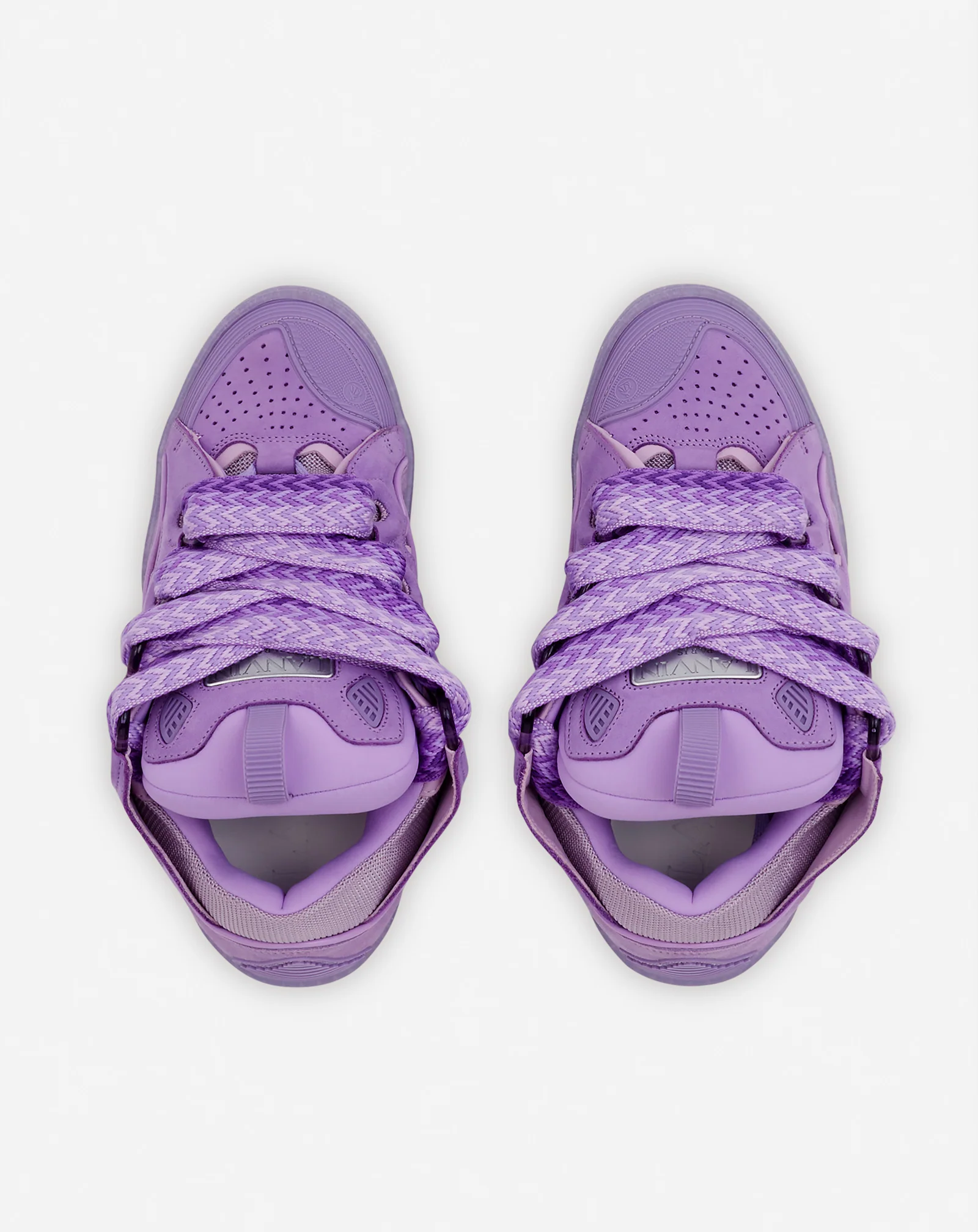 Leather curb sneakers