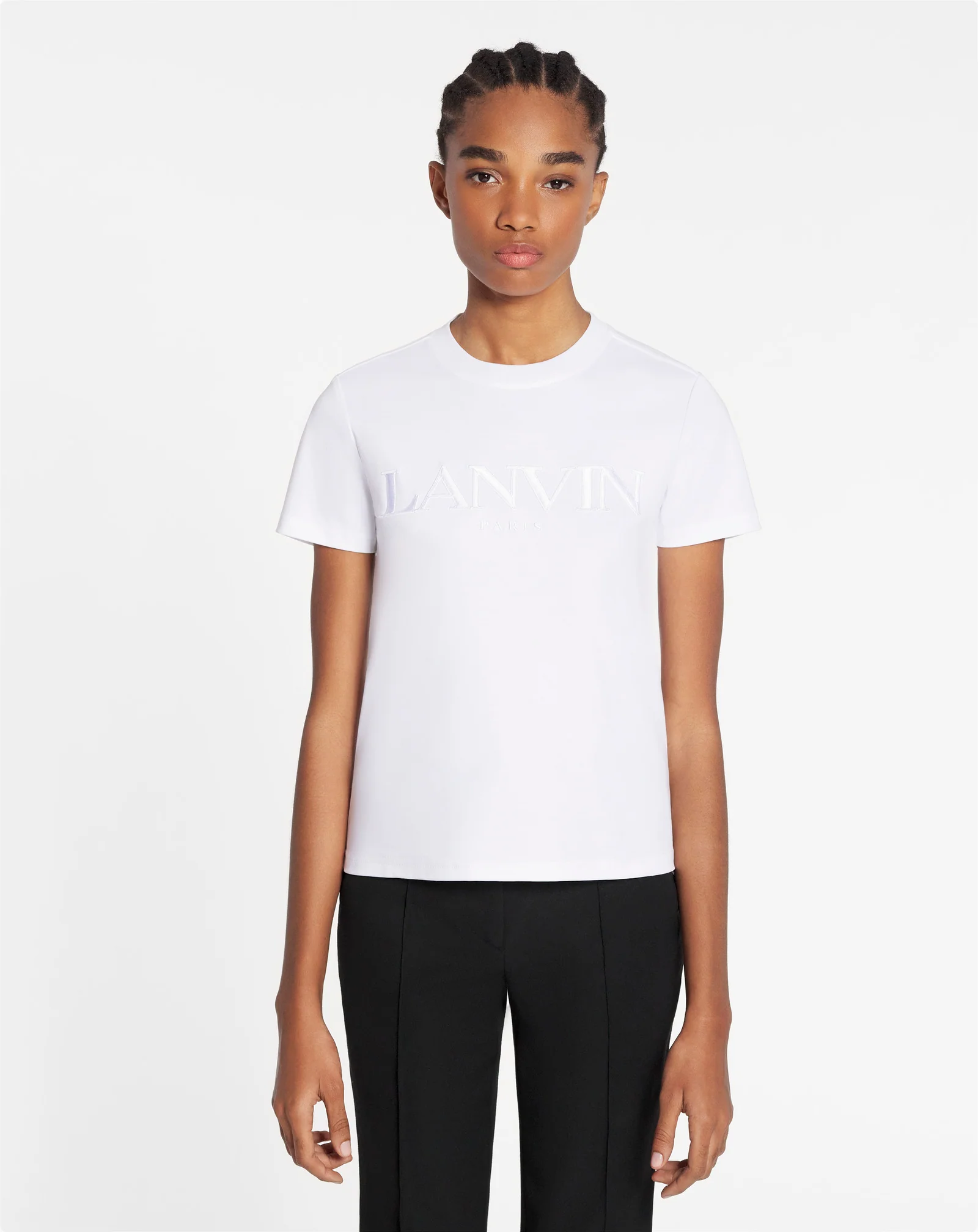 Classic fit lanvin embroidered t-shirt