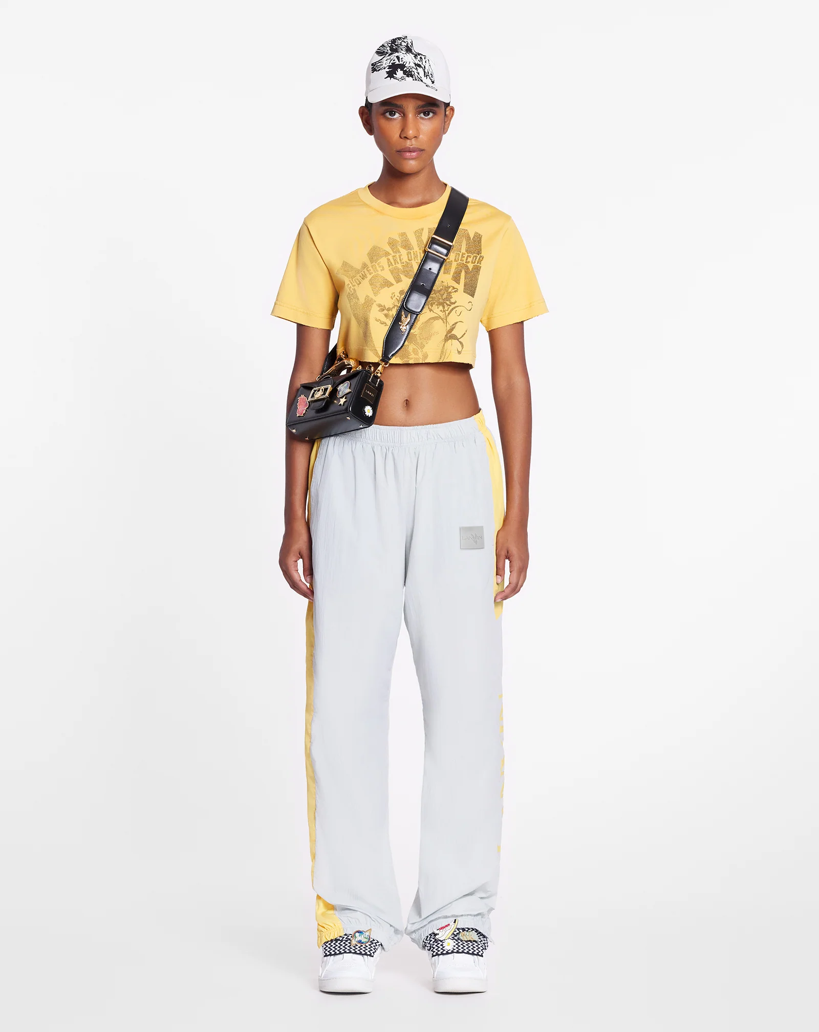 Lanvin x future jogging pants with contrasting stripes