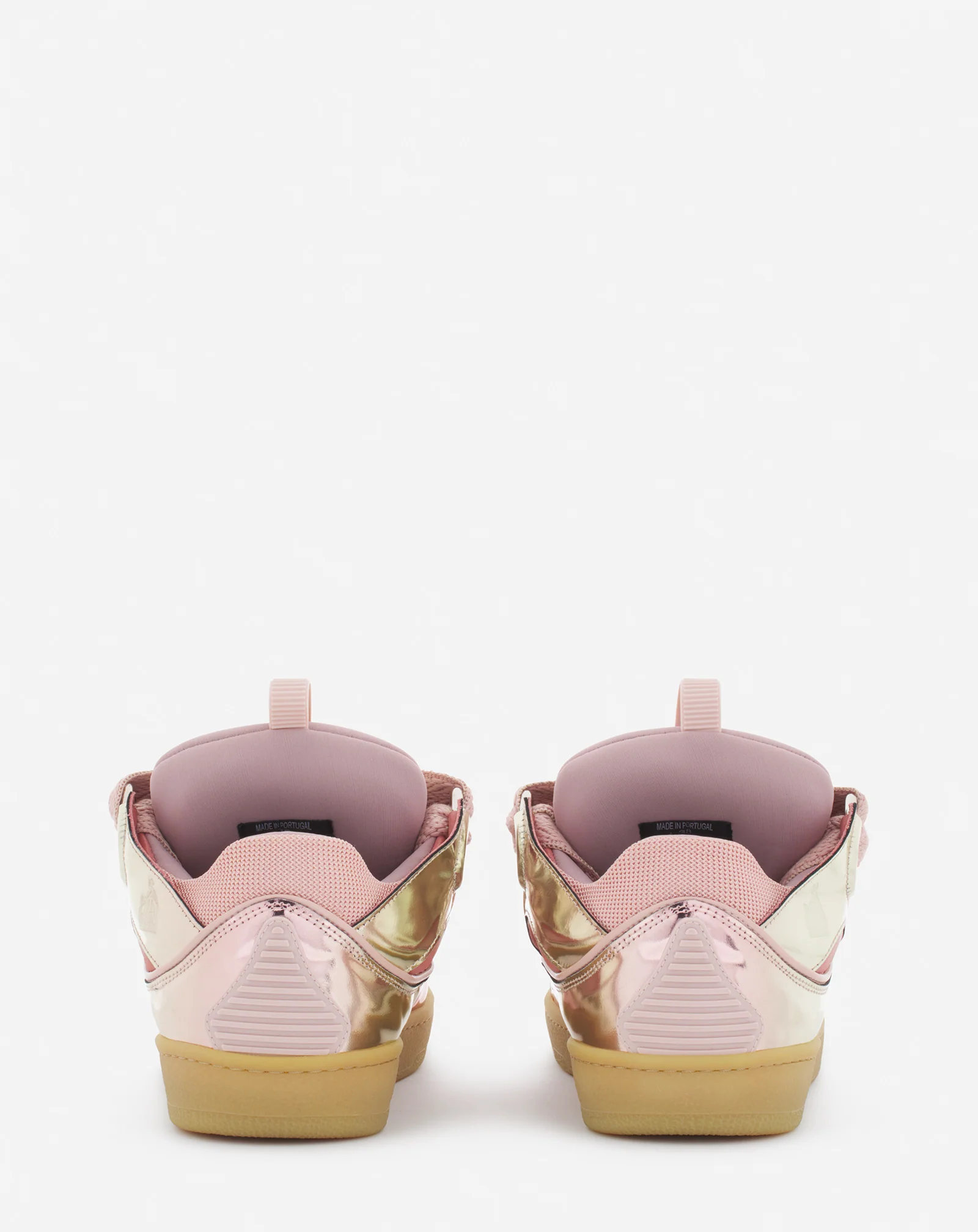 Curb sneakers in metallic leather