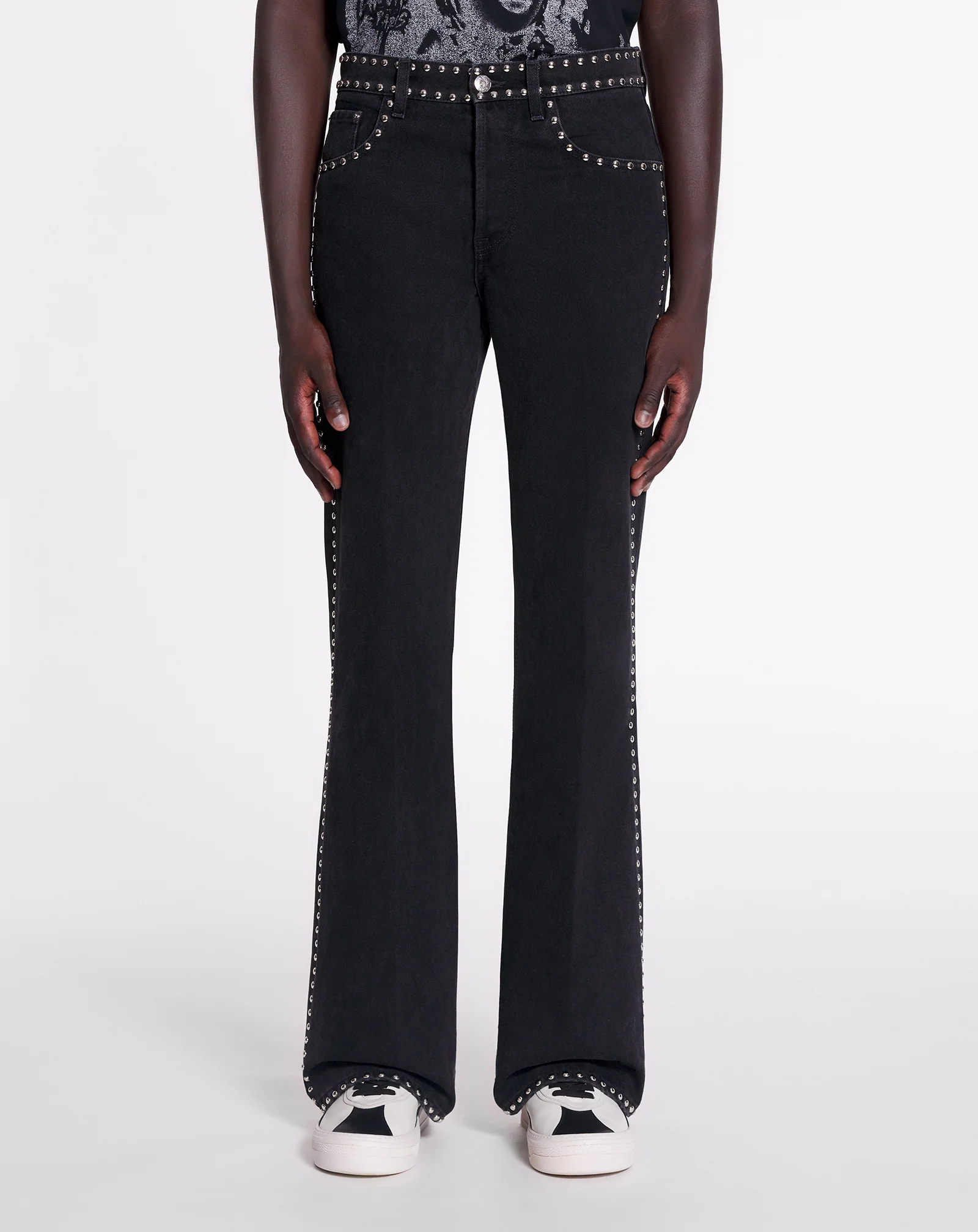 Lanvin x future studded flared pants for men