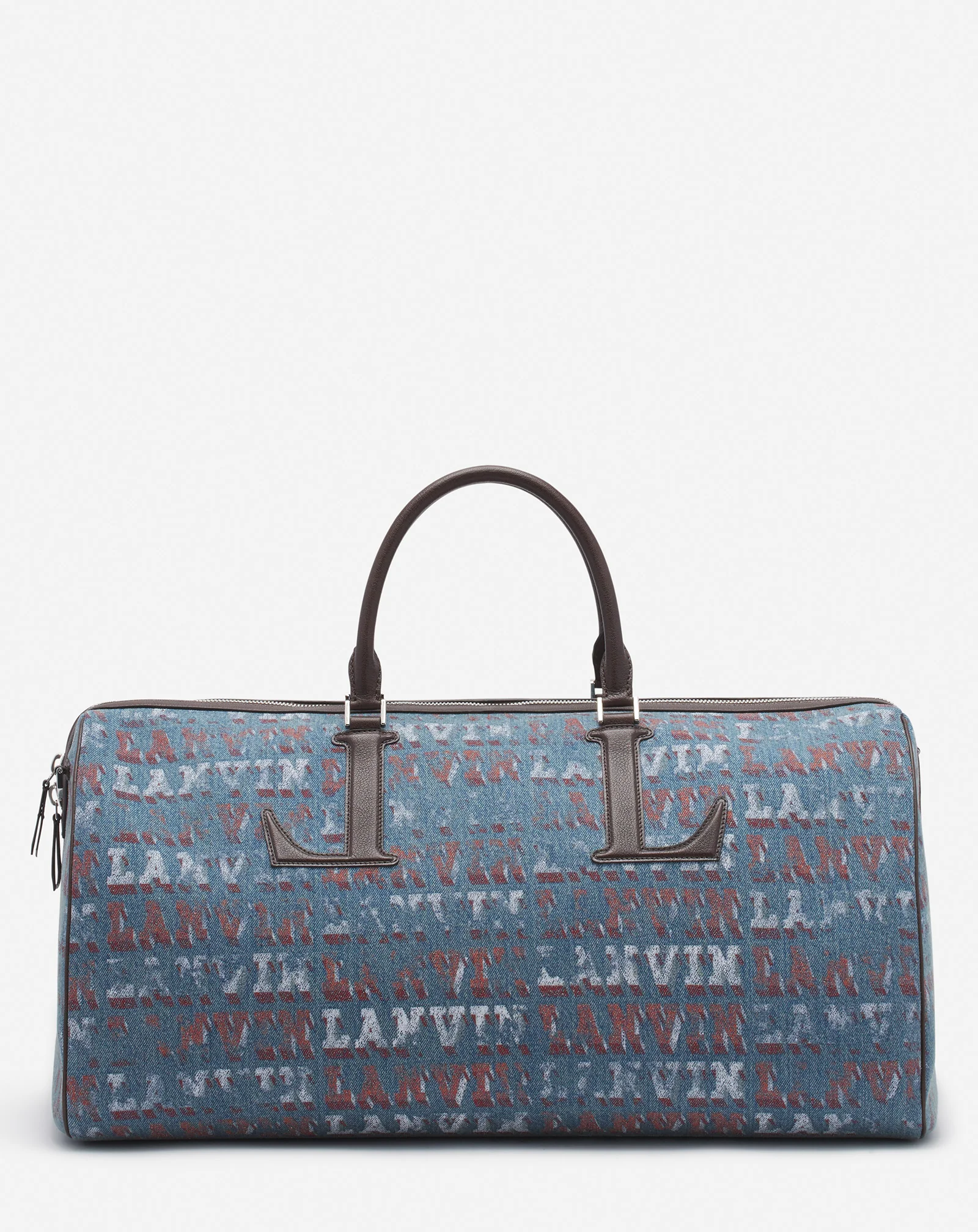 Lanvin x future denim travel bag with lanvin logo print