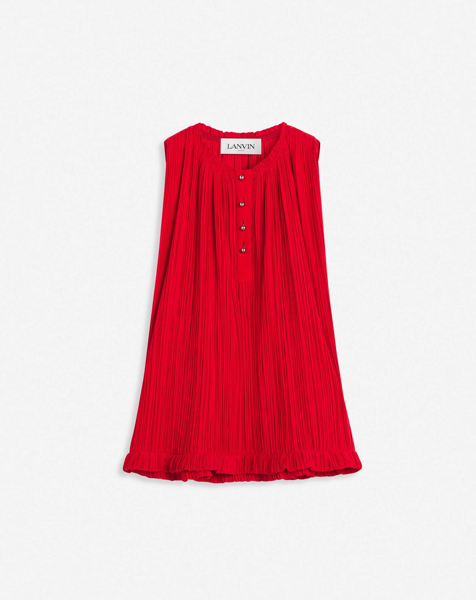 Sleeveless pleated top