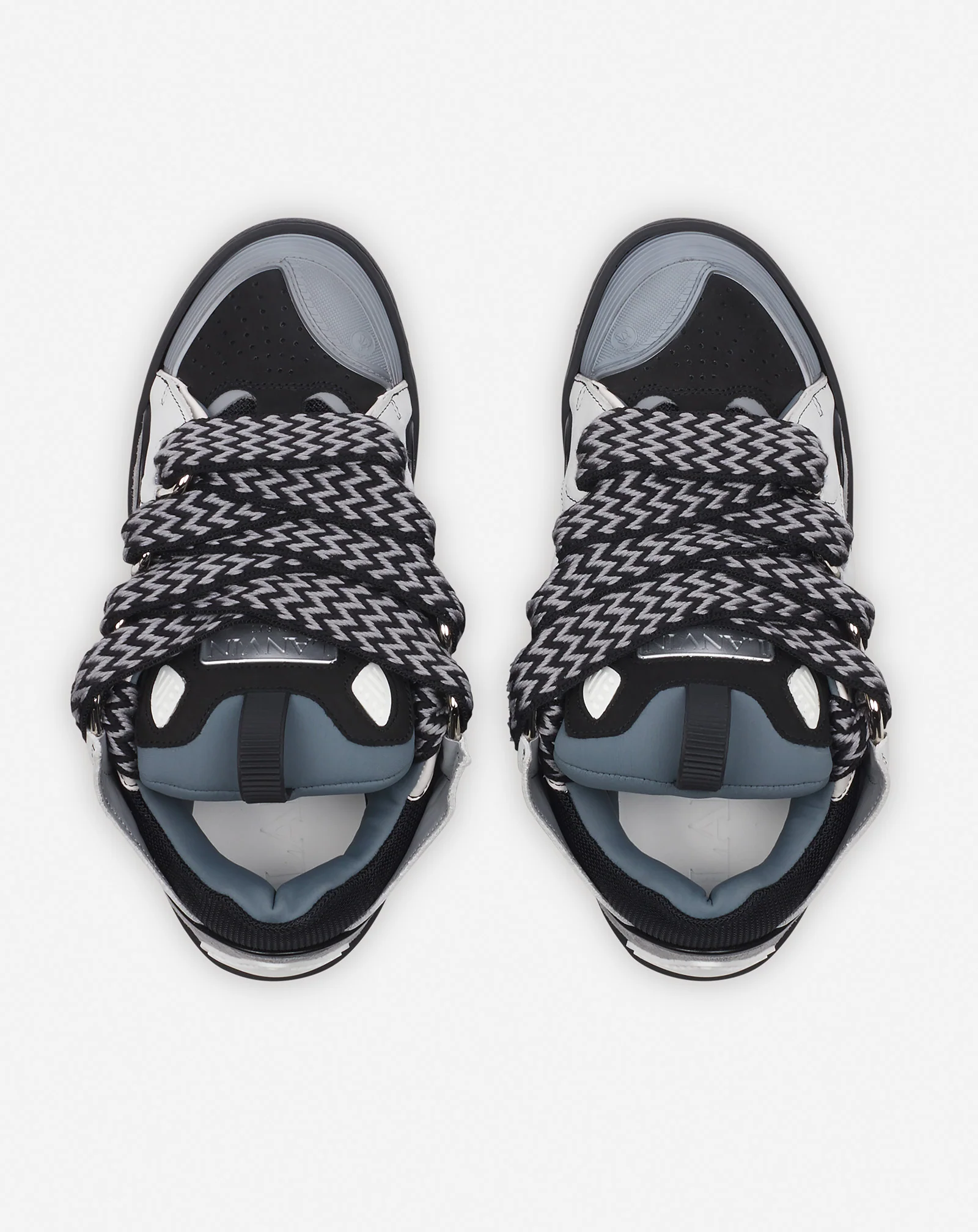 Leather curb sneakers