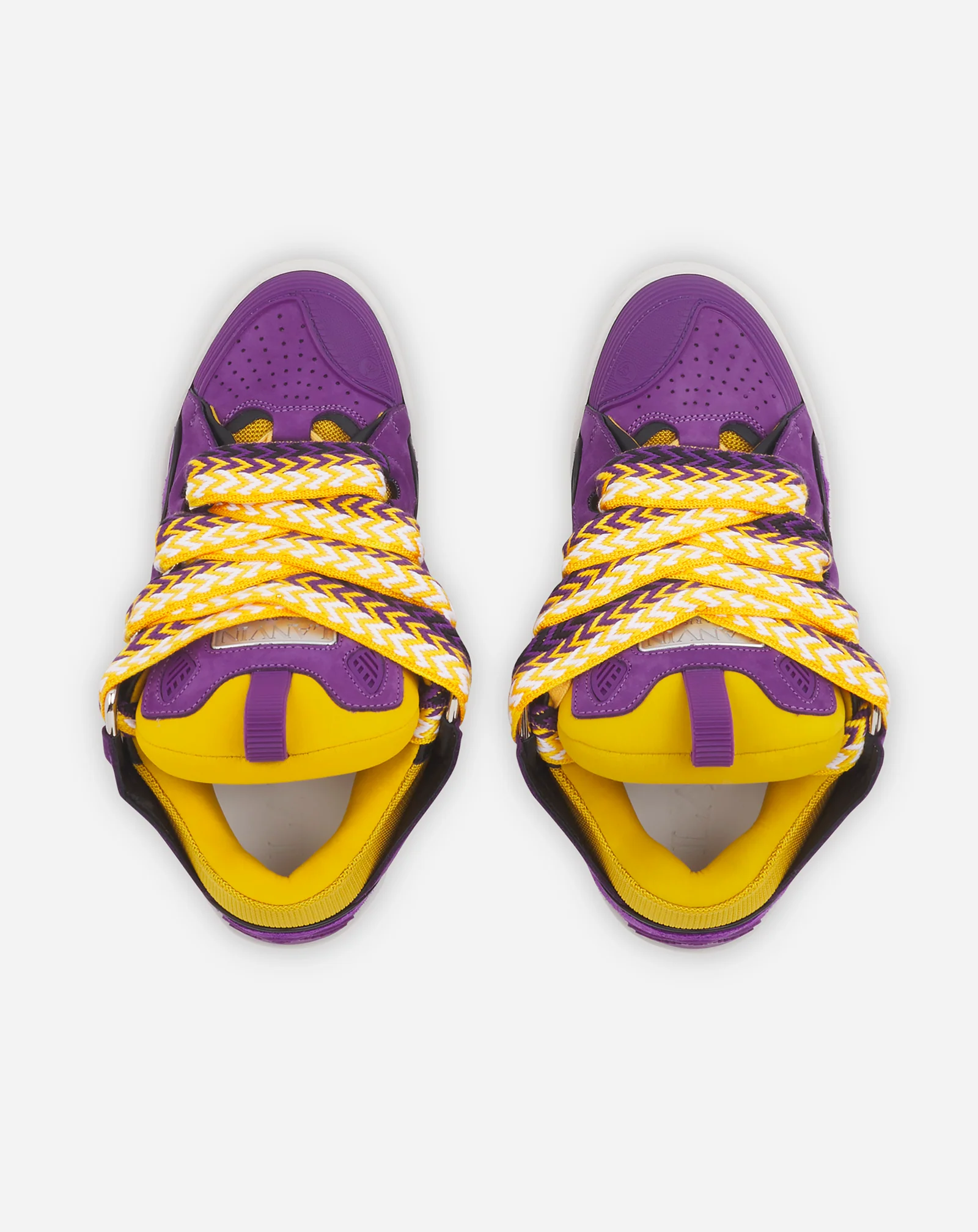 Leather curb sneakers