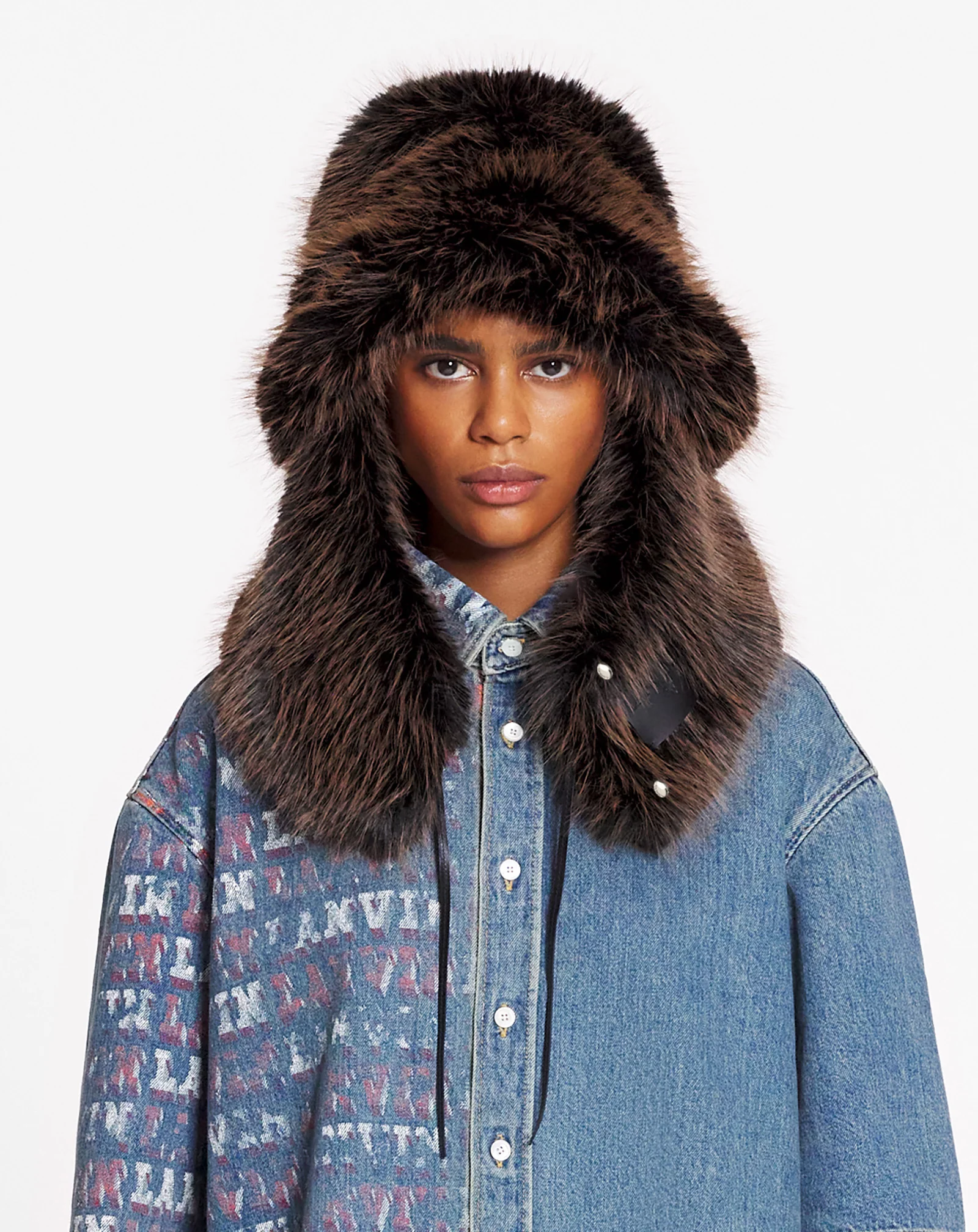 Lanvin x future faux fur fisherman hat