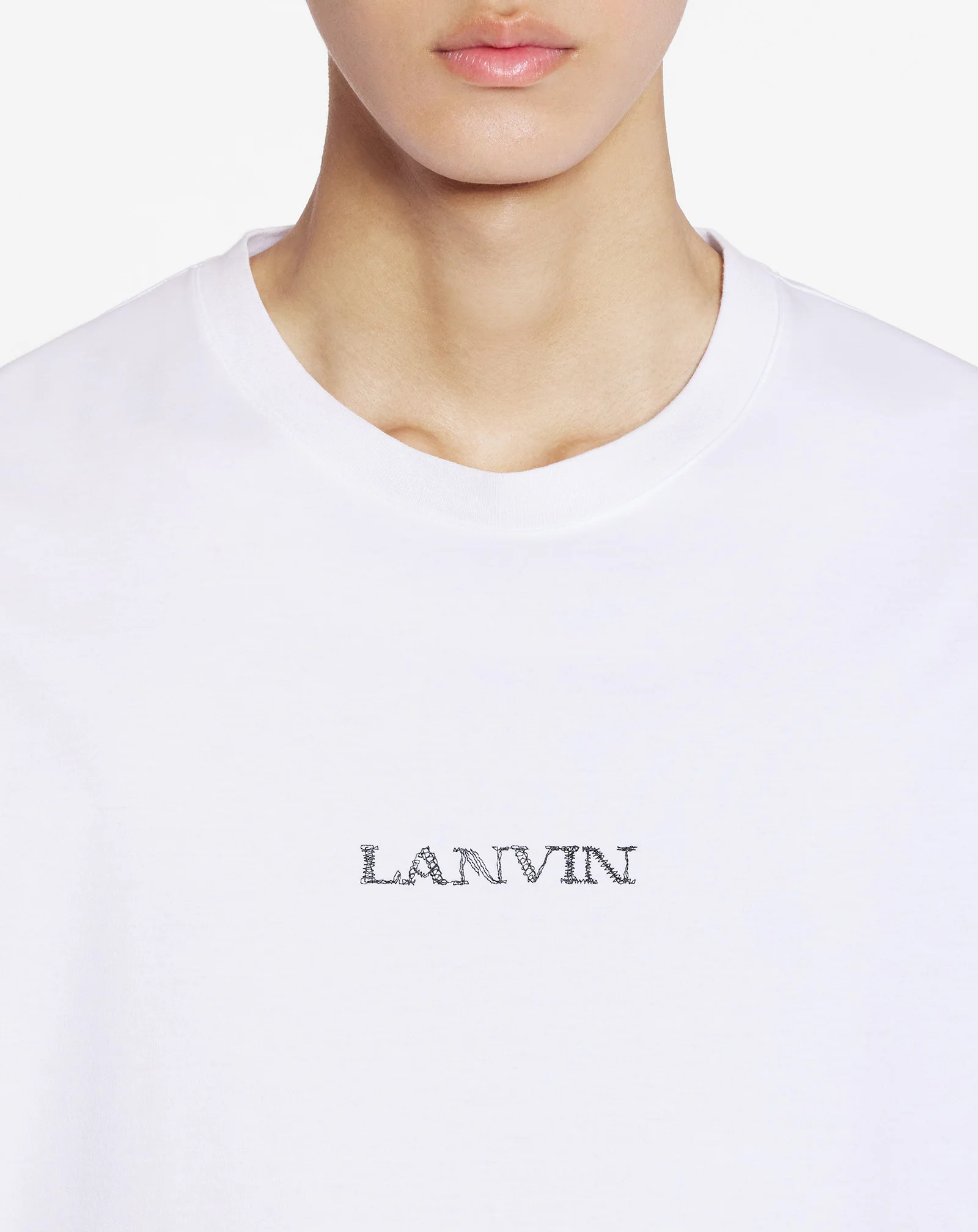 Unisex lanvin logo t-shirt
