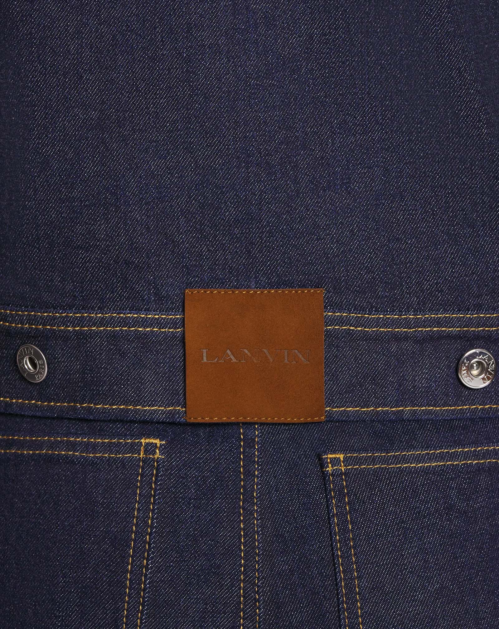 Ascot collar jacket in denim