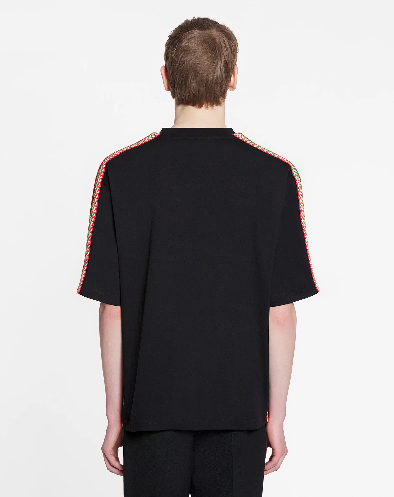 Oversized embroidered lanvin side curb t-shirt
