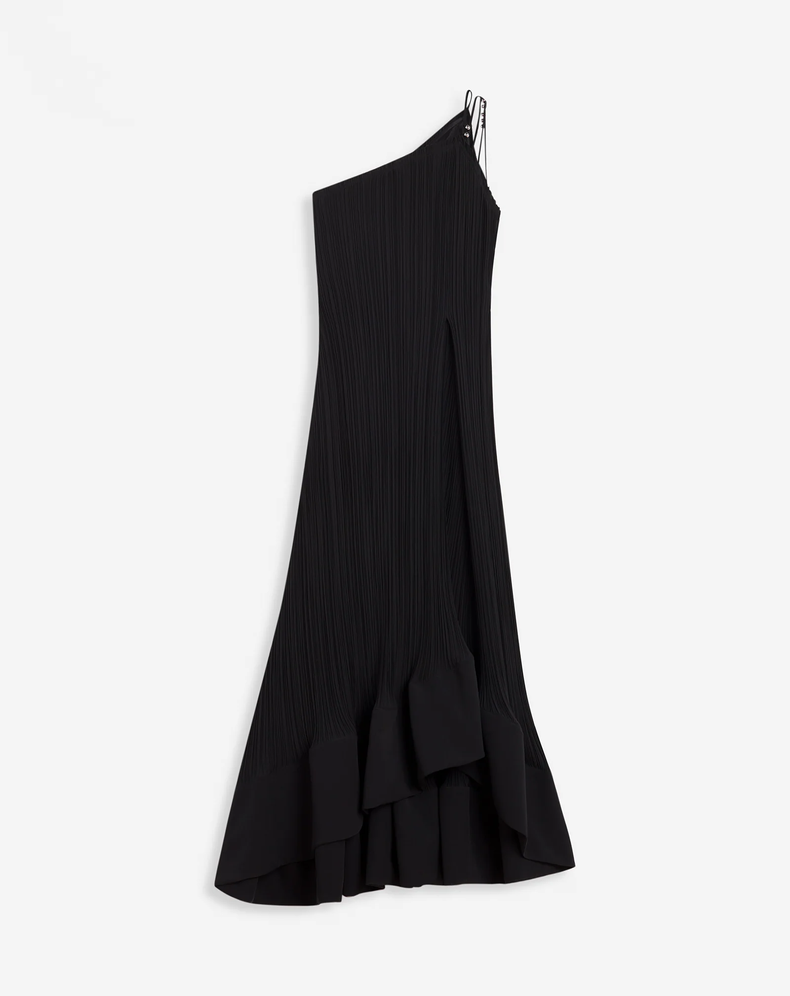 Asymmetrical pleated dress