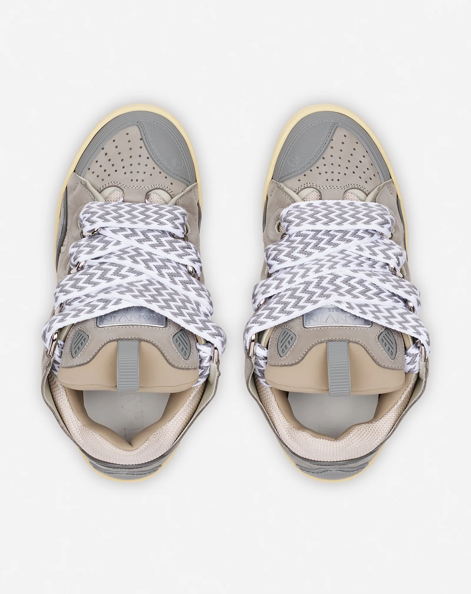 Leather curb sneakers