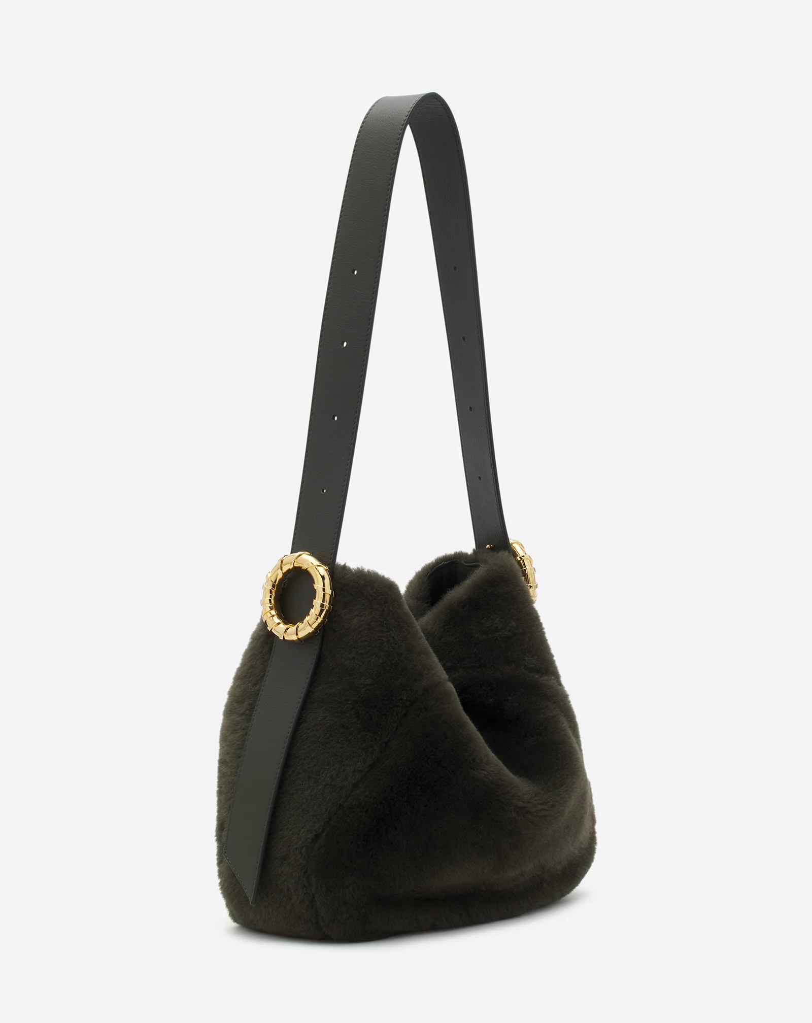 Shearling mélodie hobo bag