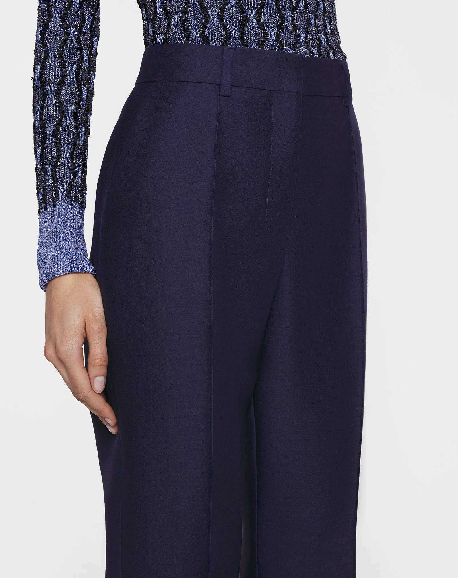 Flared cropped pants