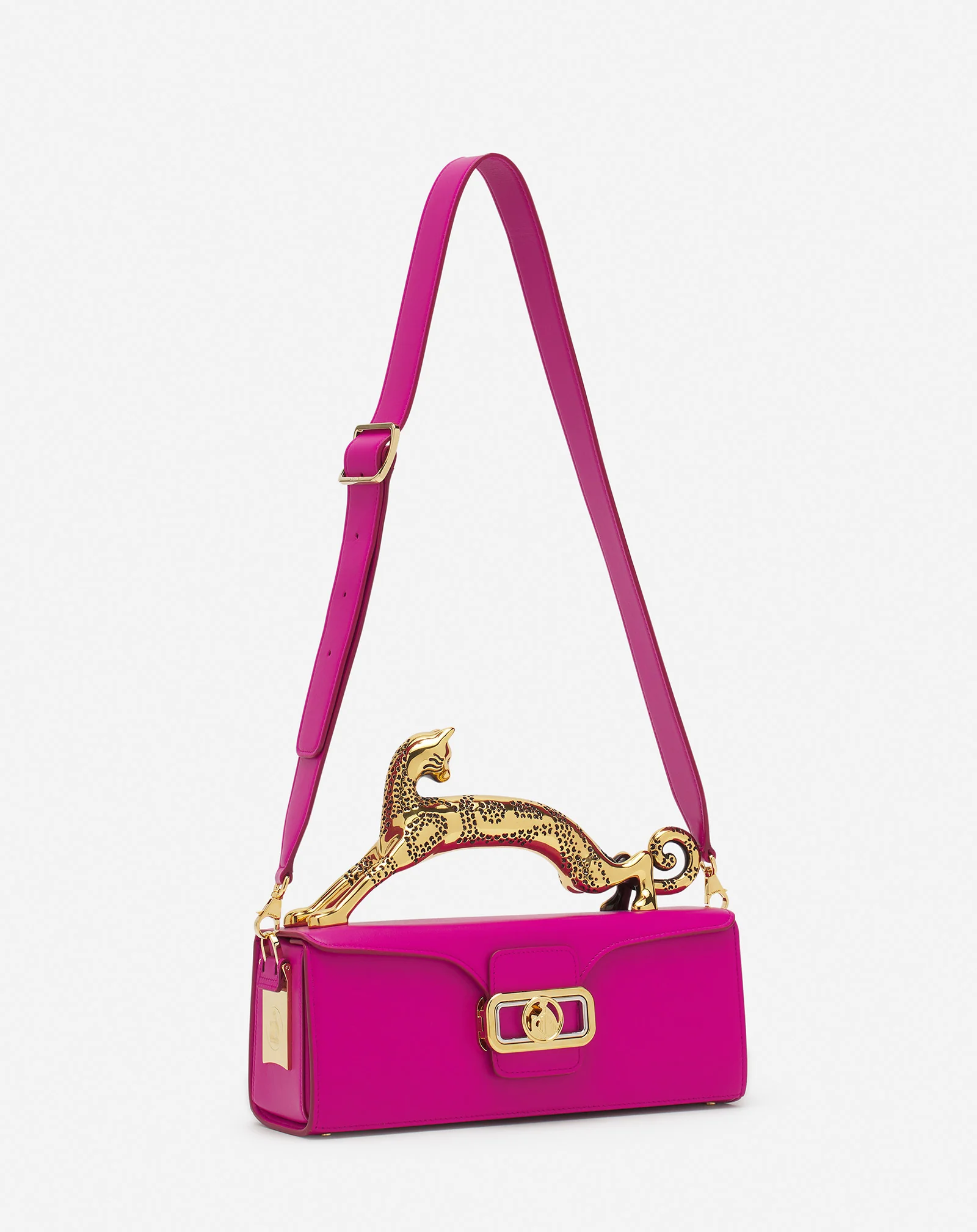 Medium leather pencil cat bag