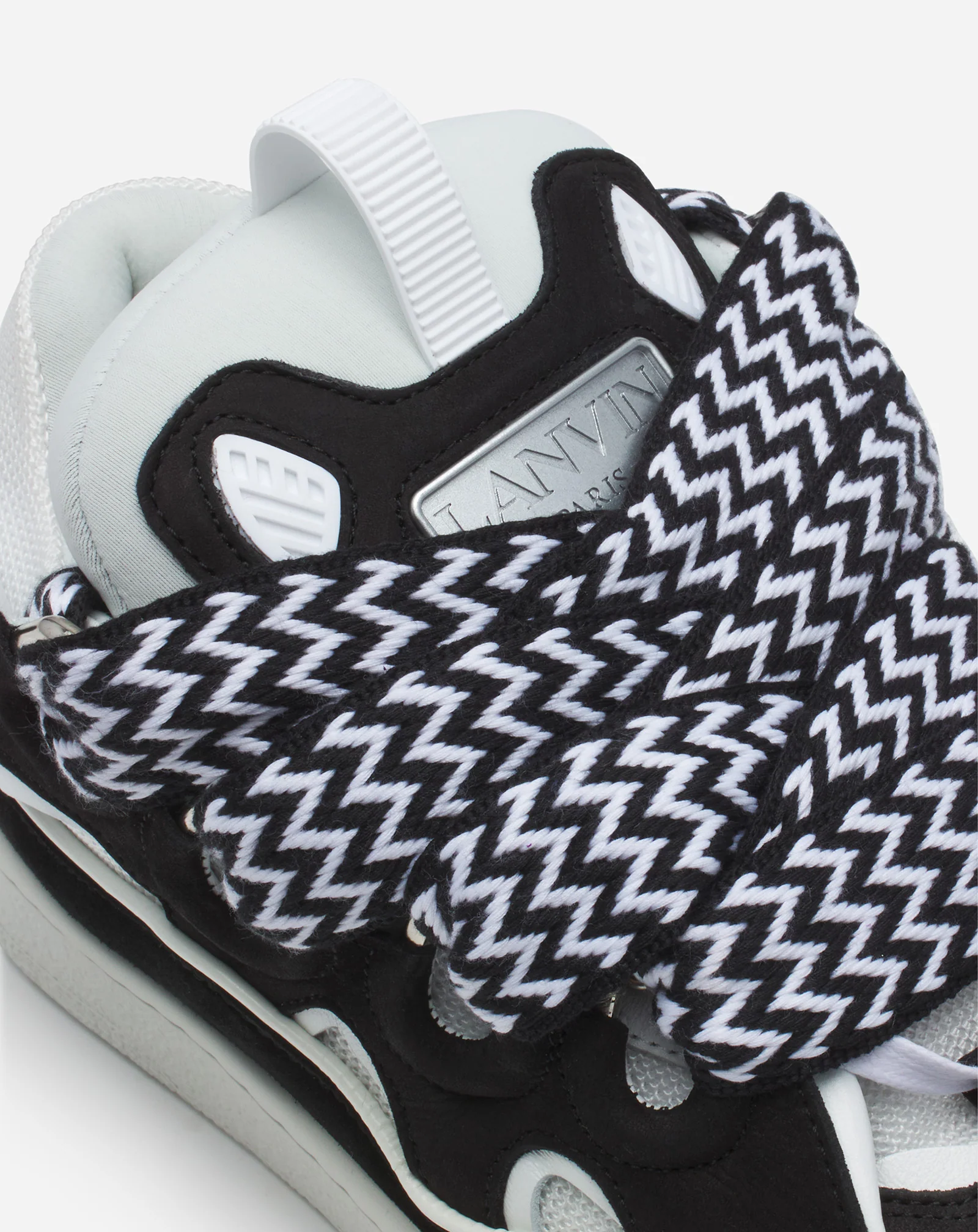 Leather curb sneakers