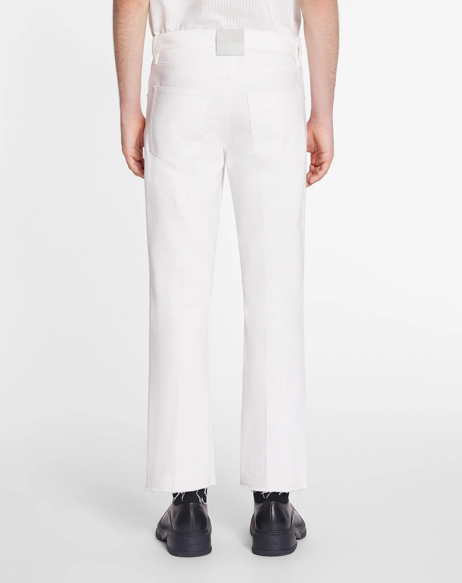 Straight-leg denim pants