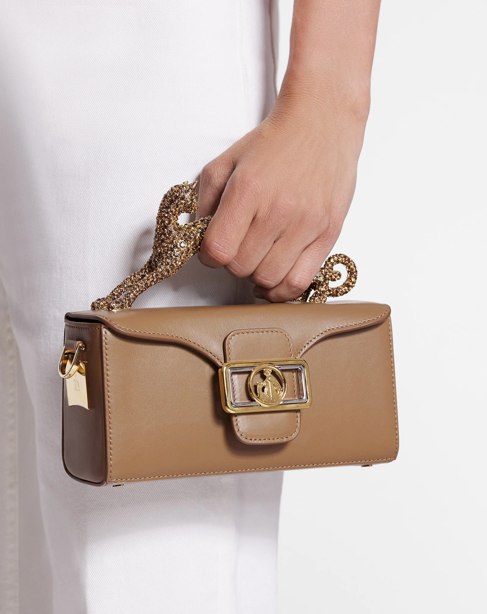 Nano pencil cat leather bag