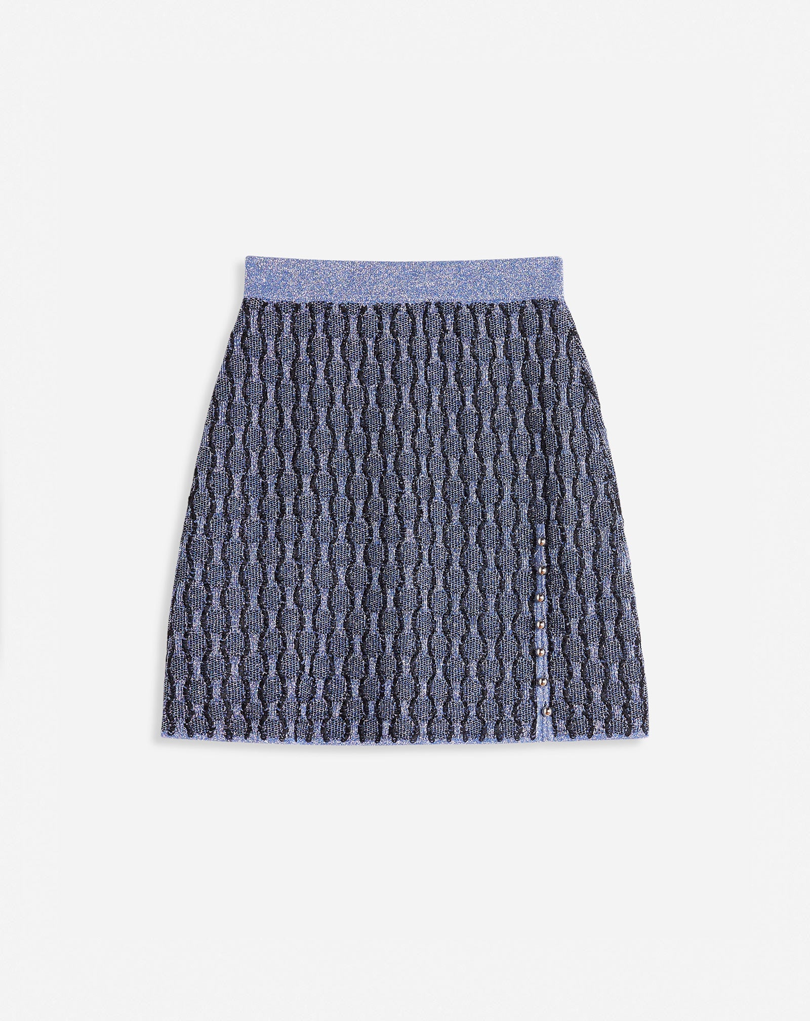 Short skirt in lurex jacquard