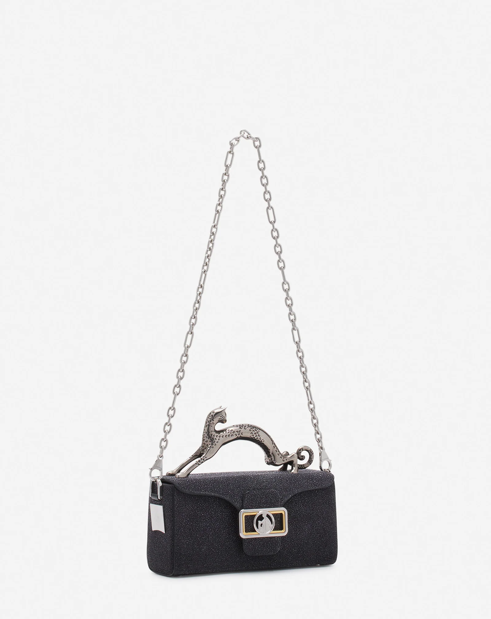 Nano pencil cat bag in suede