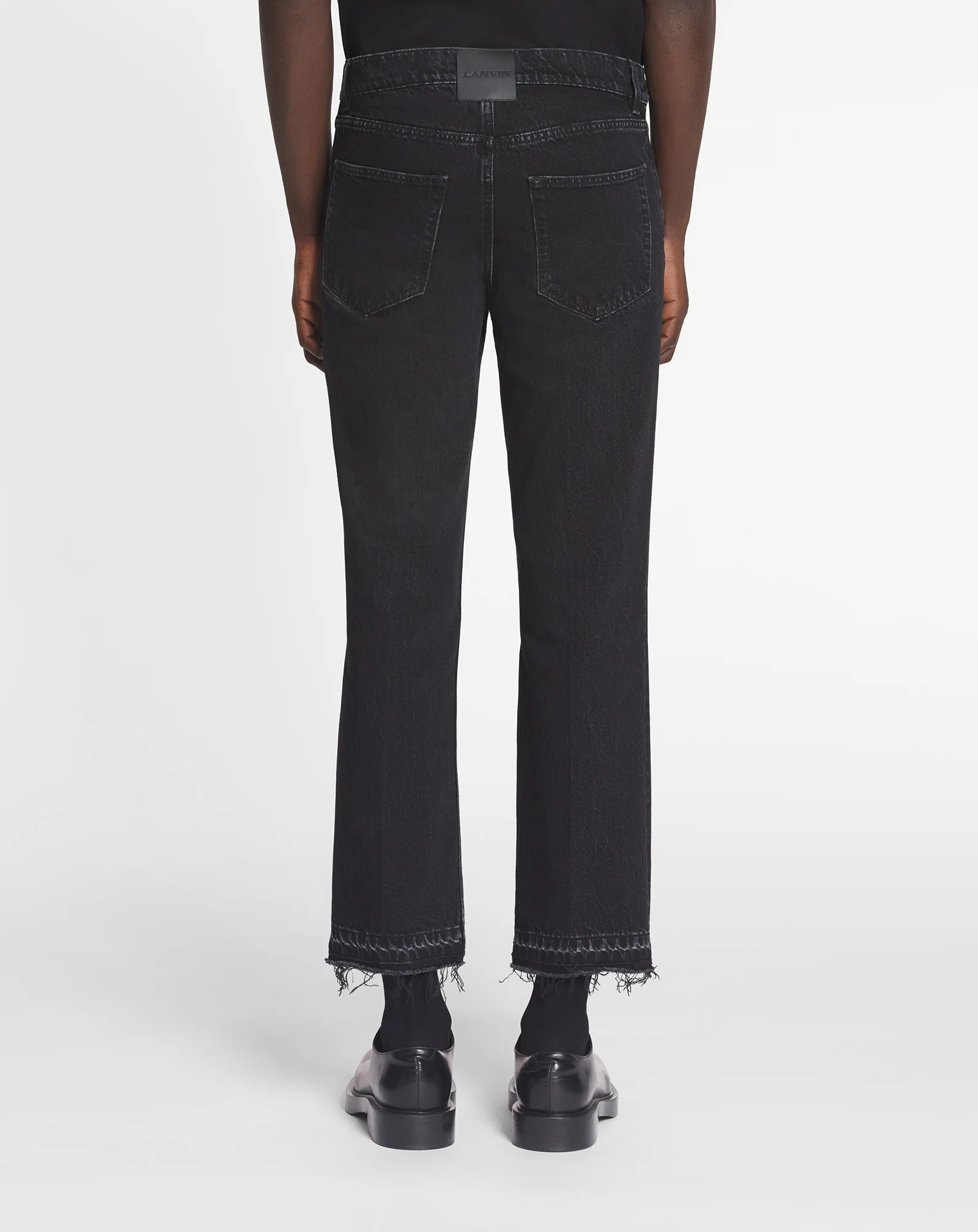 Straight denim pants