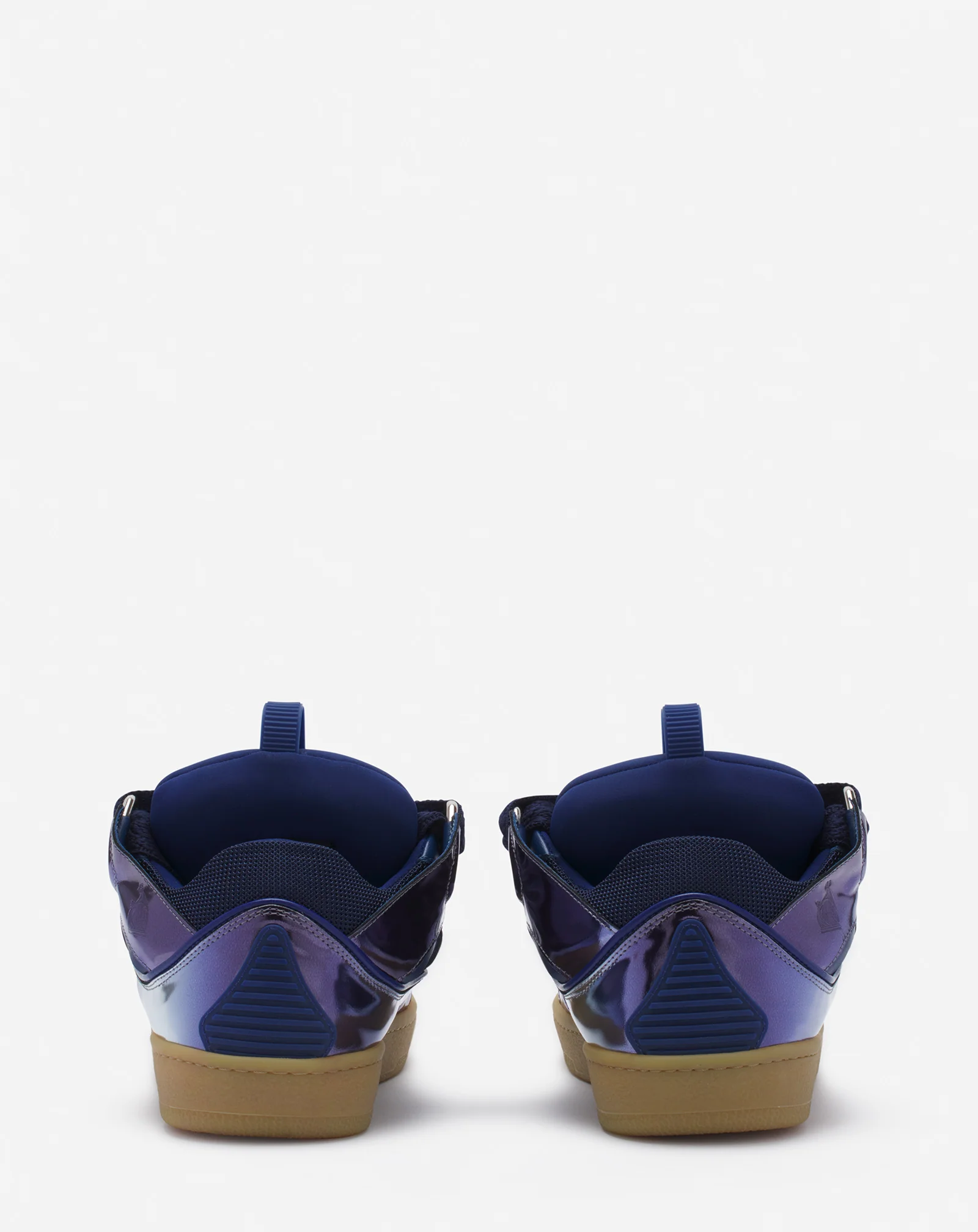 Curb sneakers in metallic leather