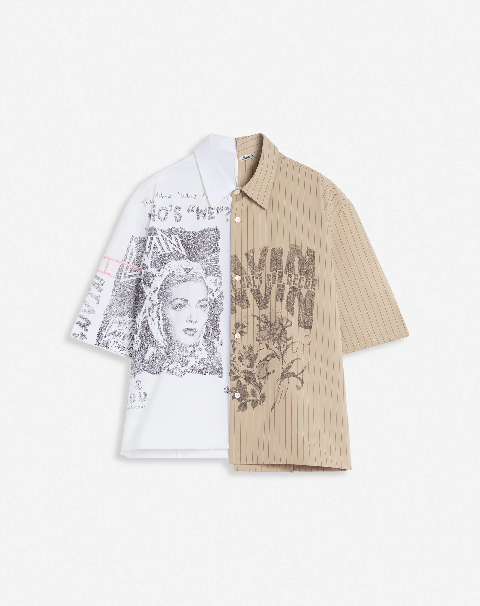 Lanvin x future asymmetrical printed shirt